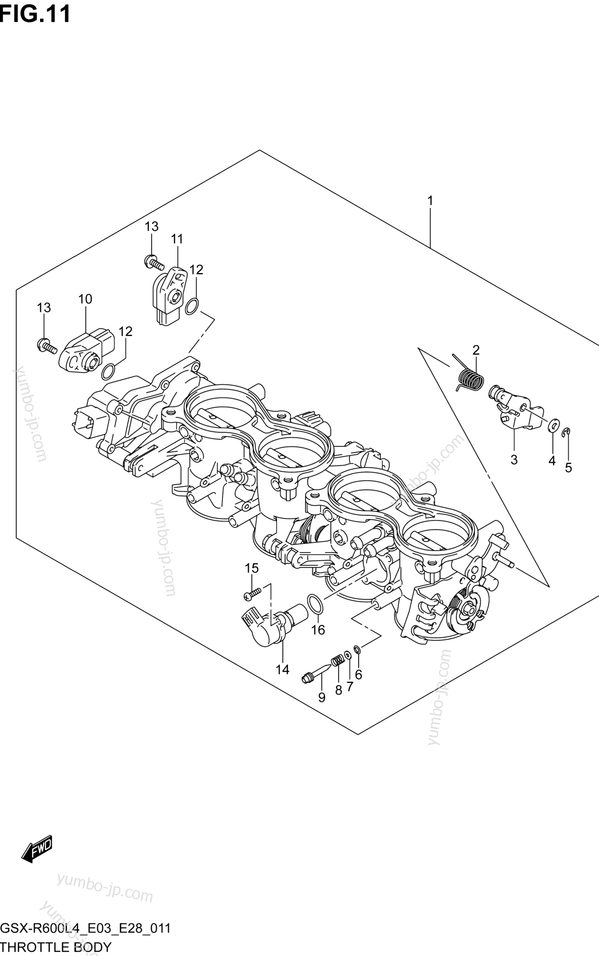 THROTTLE BODY (GSX-R600L4 E03) для мотоциклов SUZUKI GSX-R600 2014 г.