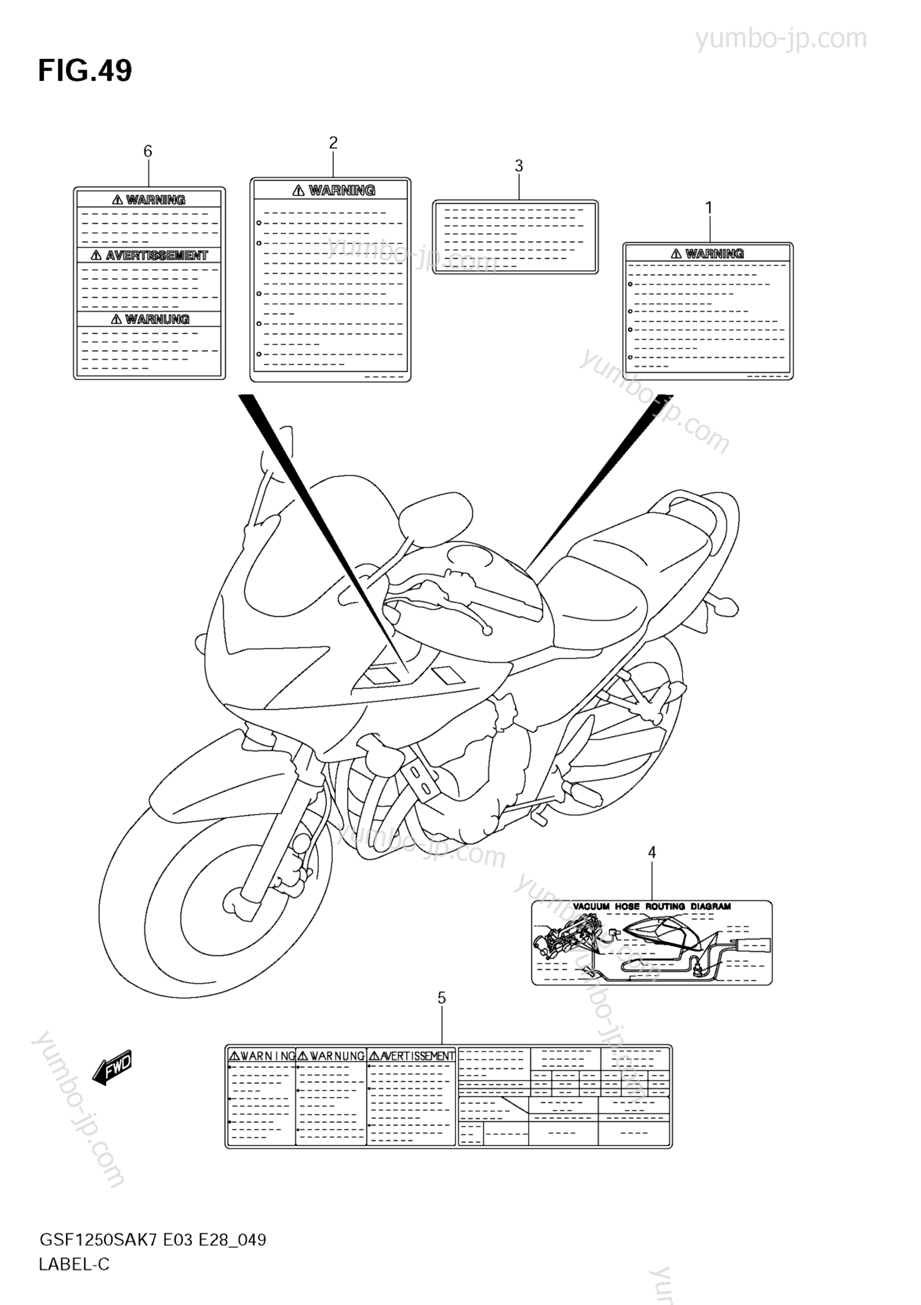 Эмблемы, наклейки для мотоциклов SUZUKI Bandit (GSF1250S) 2007 г.