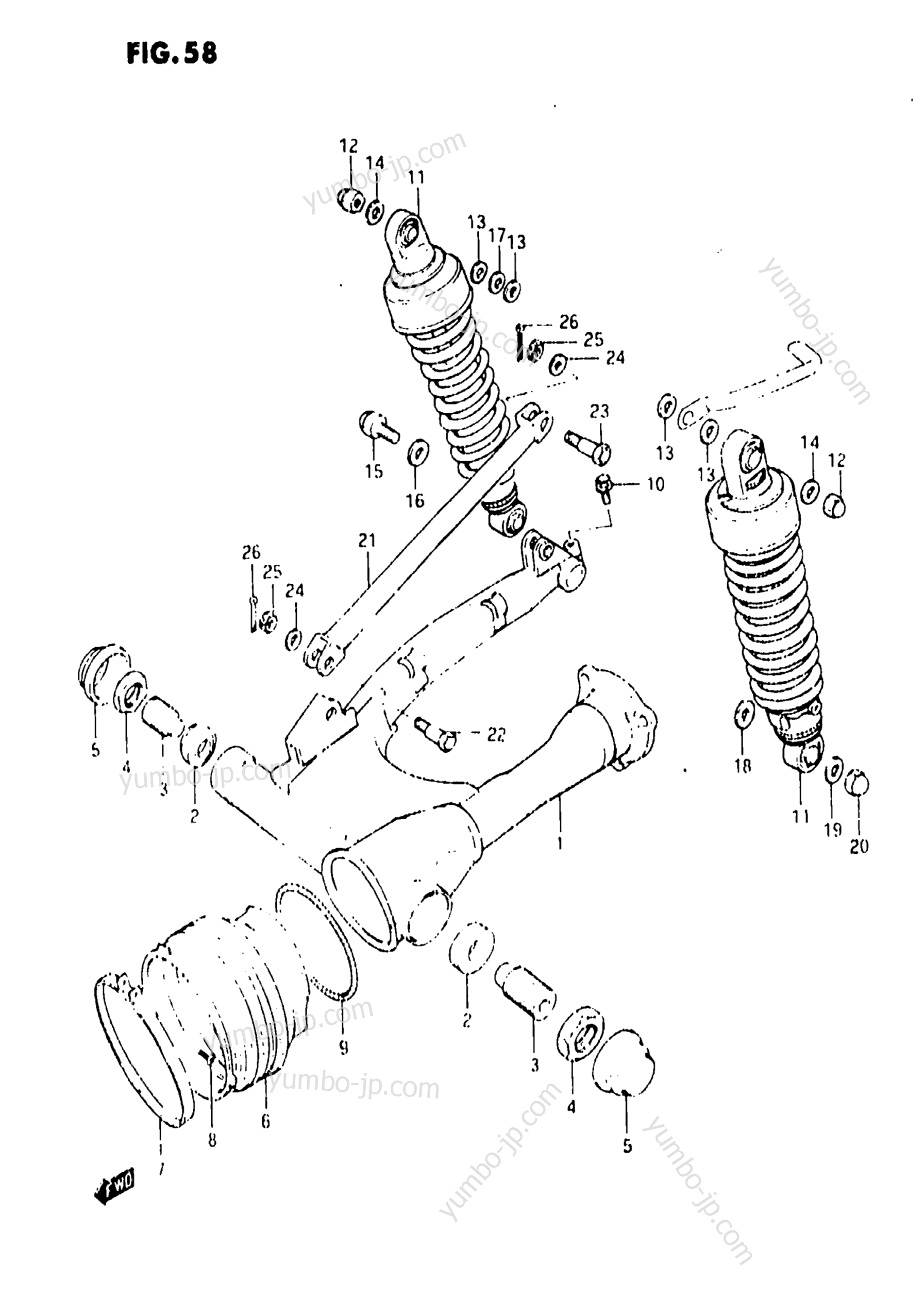REAR SWINGING ARM (MODEL D) для мотоциклов SUZUKI GS850G 1982 г.