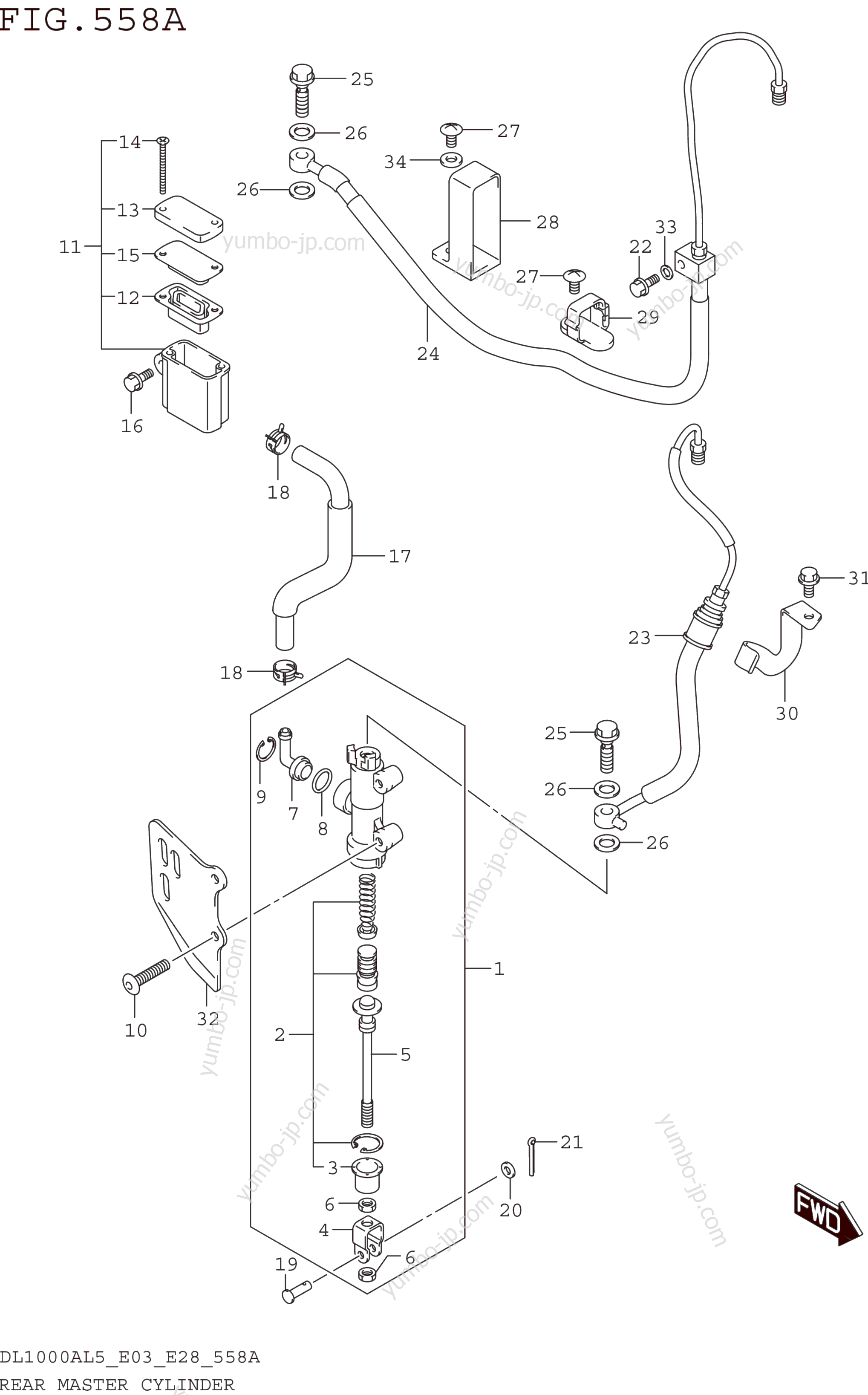 REAR MASTER CYLINDER для мотоциклов SUZUKI DL1000A 2015 г.