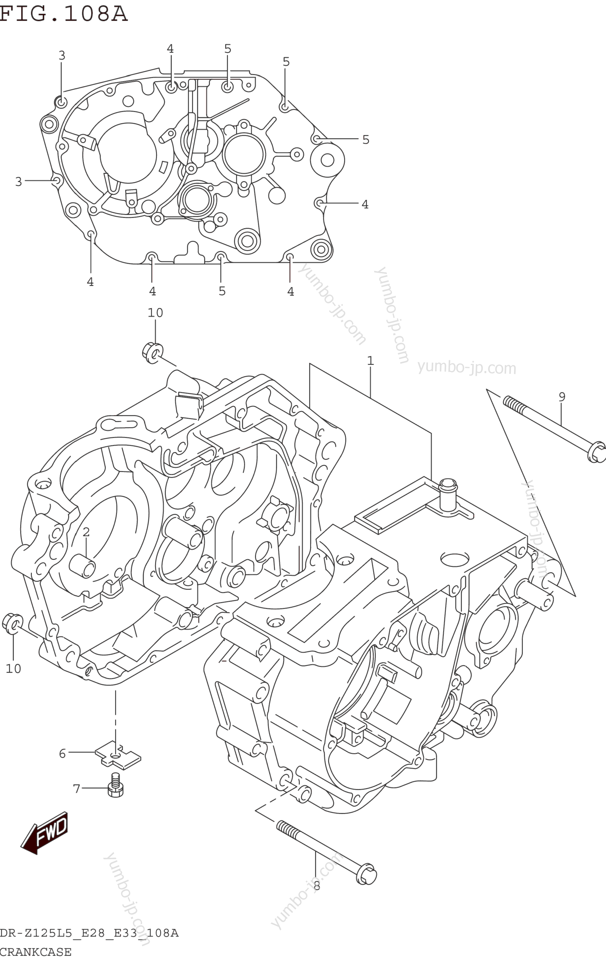 Крышка картера для мотоциклов SUZUKI DR-Z125L 2015 г.