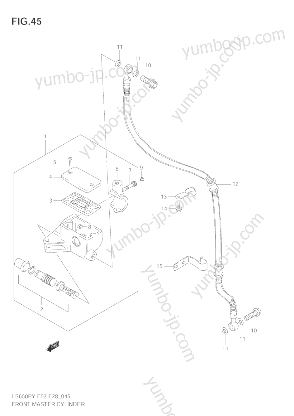 FRONT MASTER CYLINDER для мотоциклов SUZUKI Savage (LS650P) 1997 г.