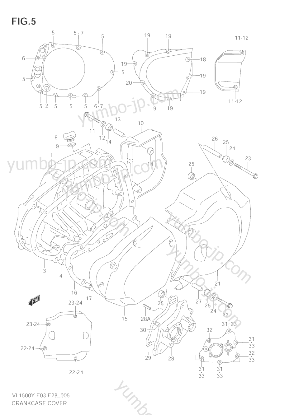 Крышка картера для мотоциклов SUZUKI Intruder (VL1500B) 2003 г.
