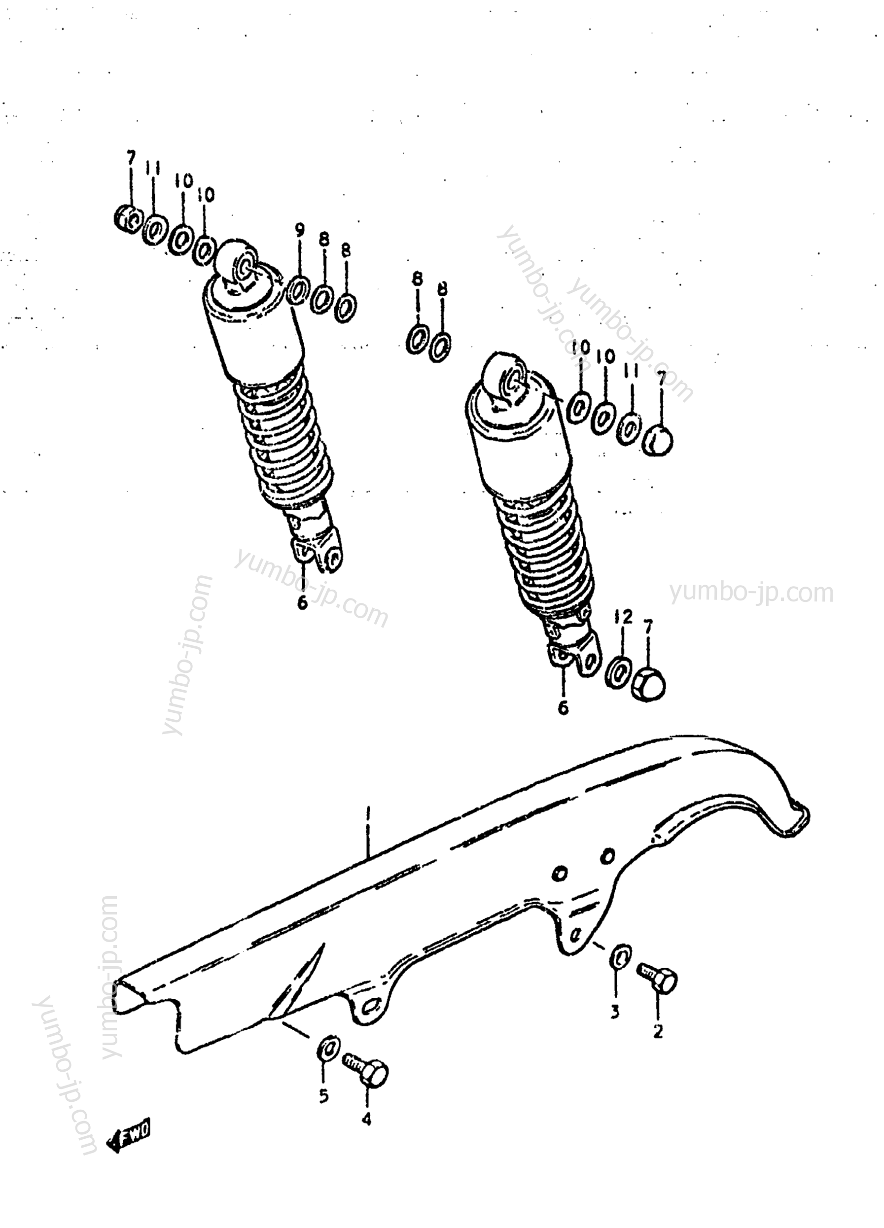 CHAIN CASE - SHOCK ABSORBER для мотоциклов SUZUKI GS425L 1979 г.