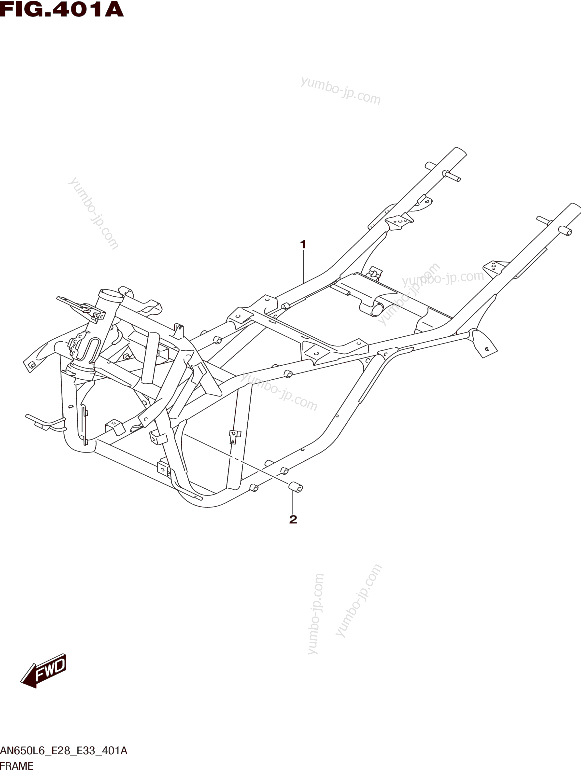 FRAME for motorcycles SUZUKI AN650 2016 year
