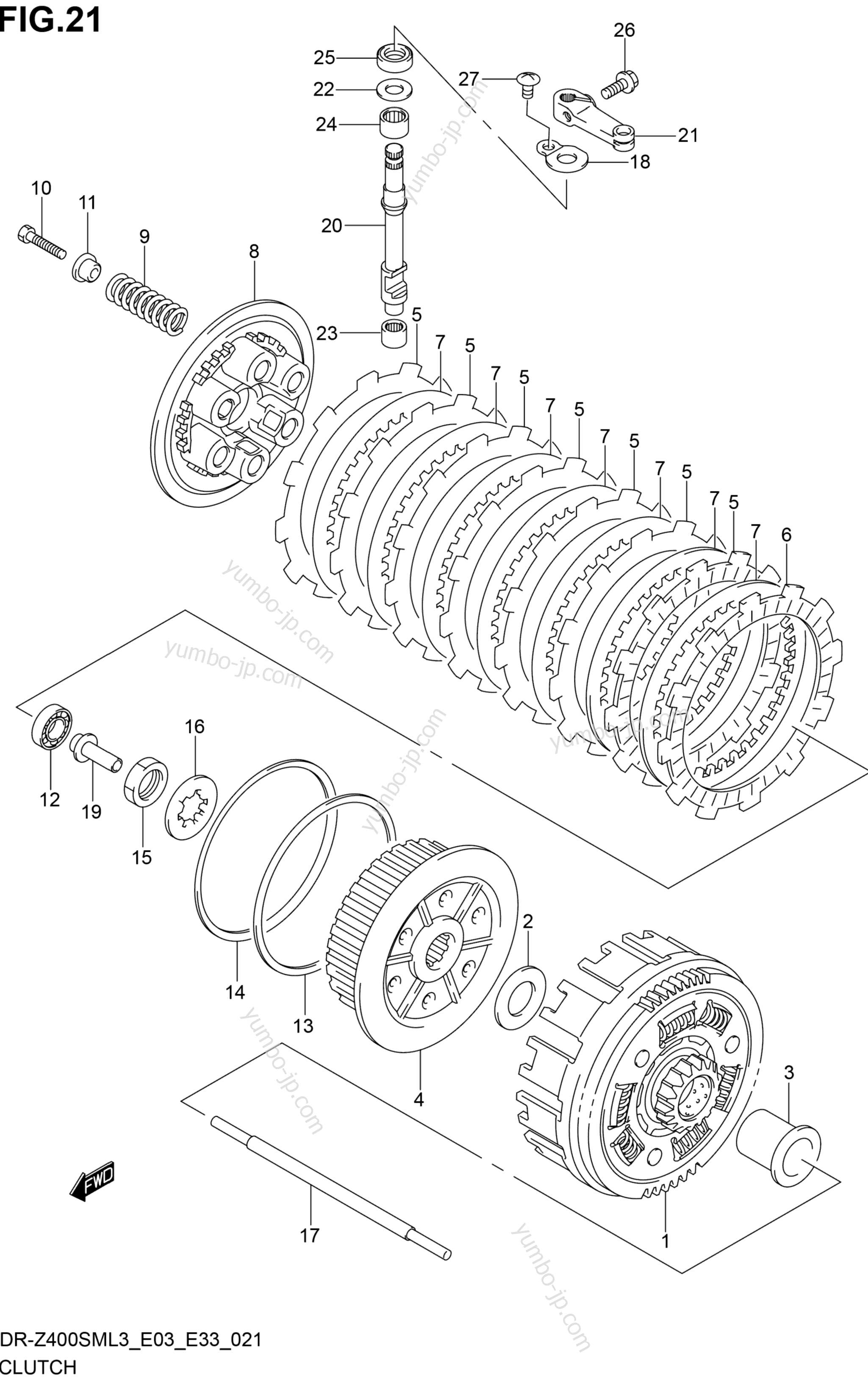 CLUTCH for motorcycles SUZUKI DR-Z400SM 2013 year