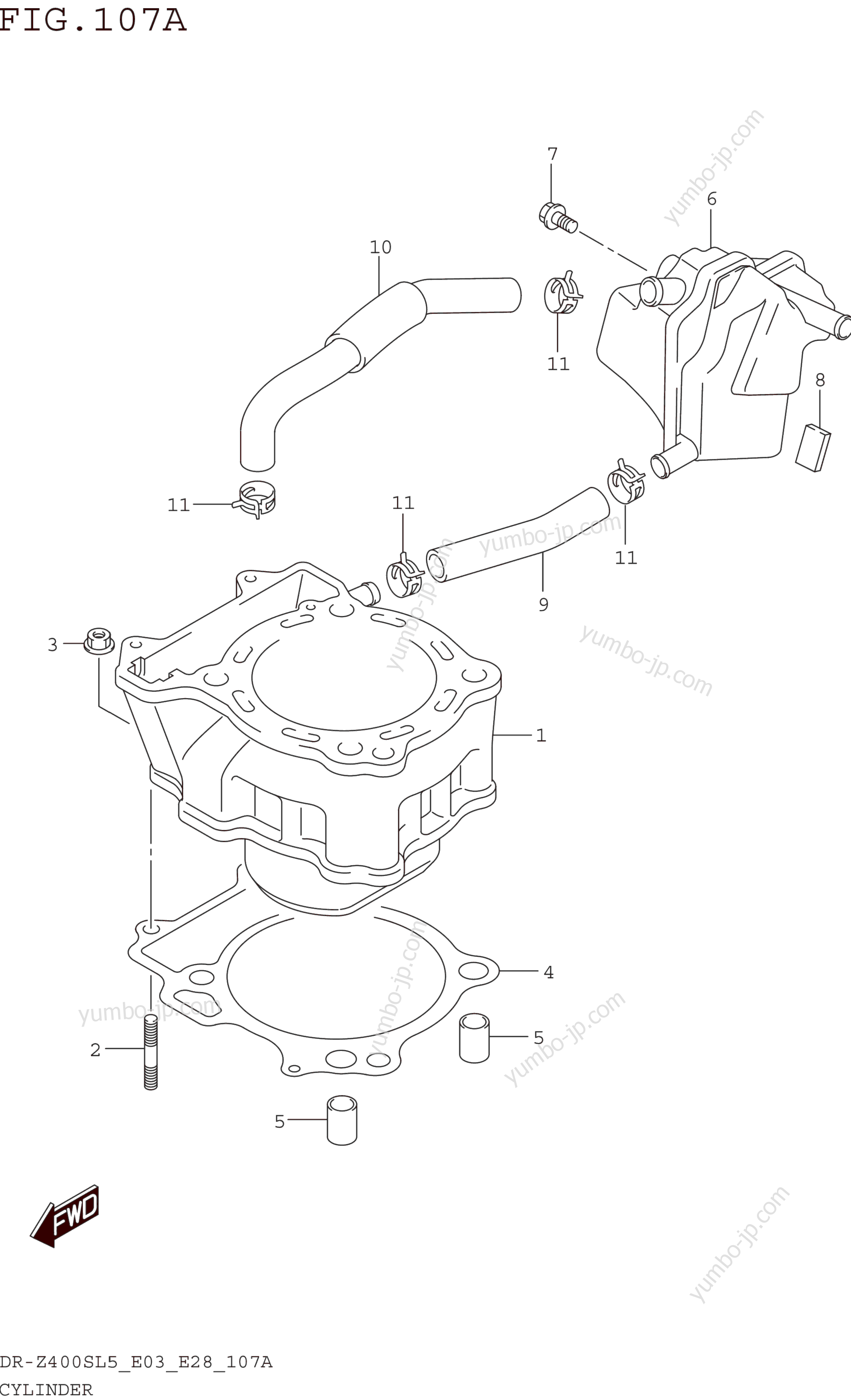 CYLINDER for motorcycles SUZUKI DR-Z400S 2015 year