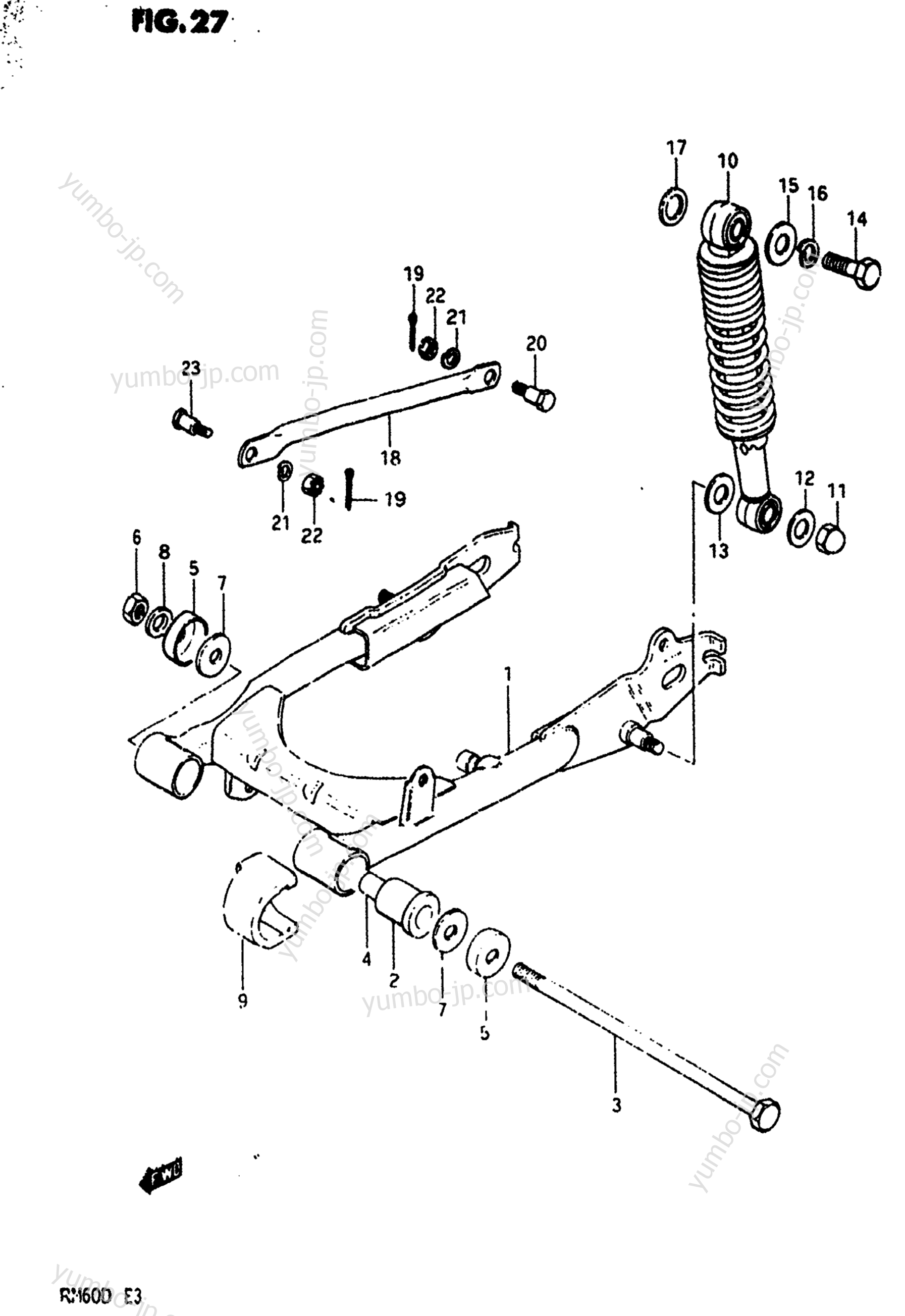 REAR SWINGING ARM для мотоциклов SUZUKI RM60 1982 г.