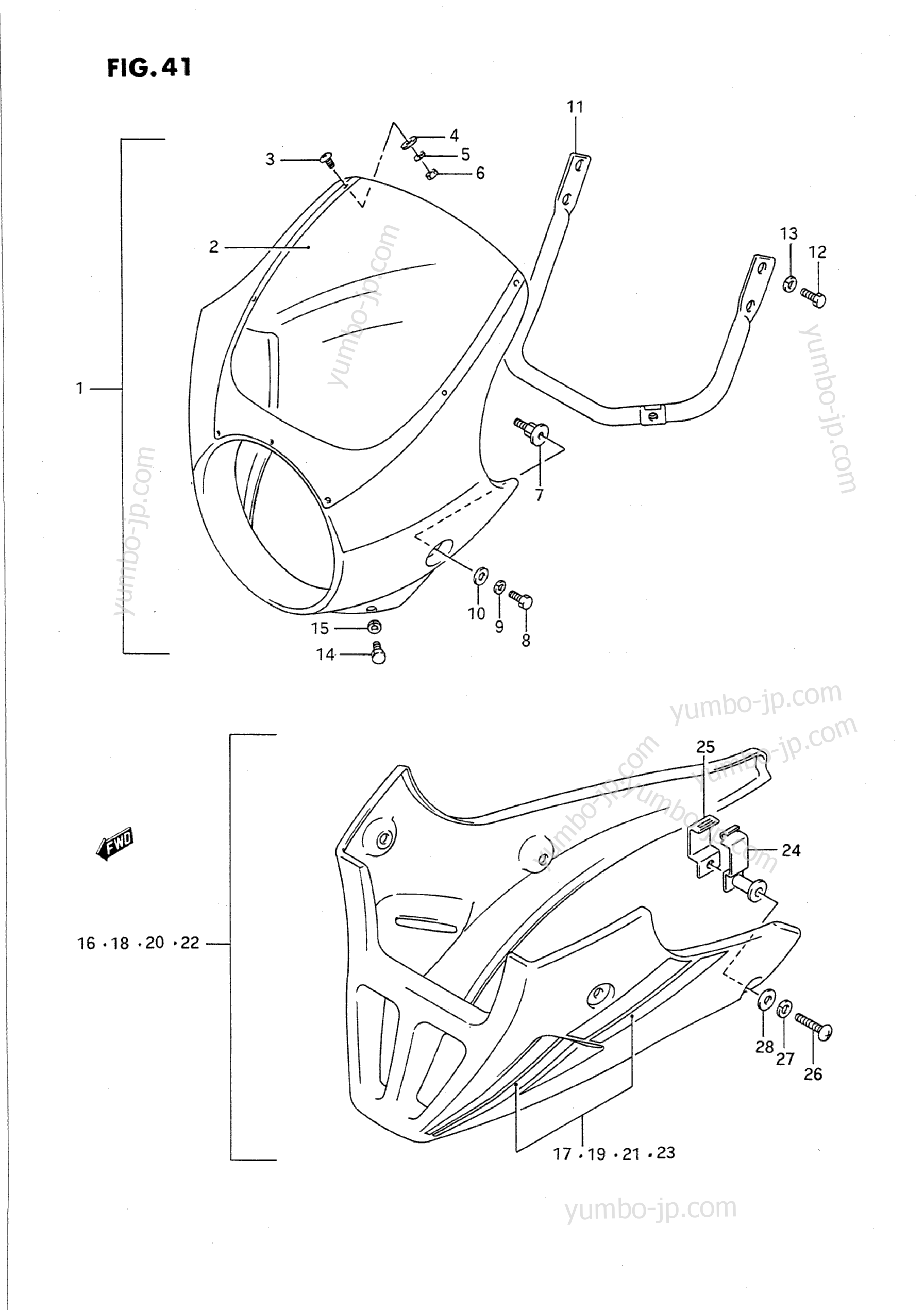 COWLING (MODEL K/L OPTIONAL) for motorcycles SUZUKI GS500E 1991 year
