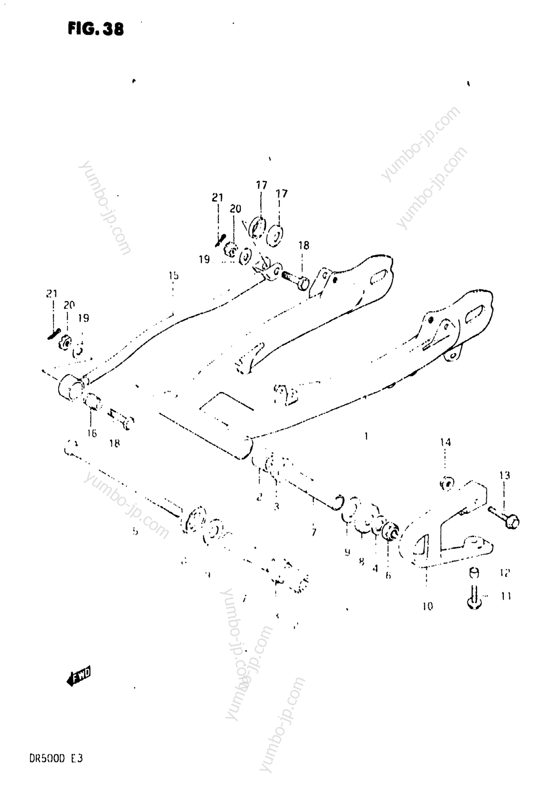 REAR SWINGING ARM для мотоциклов SUZUKI DR500 1983 г.