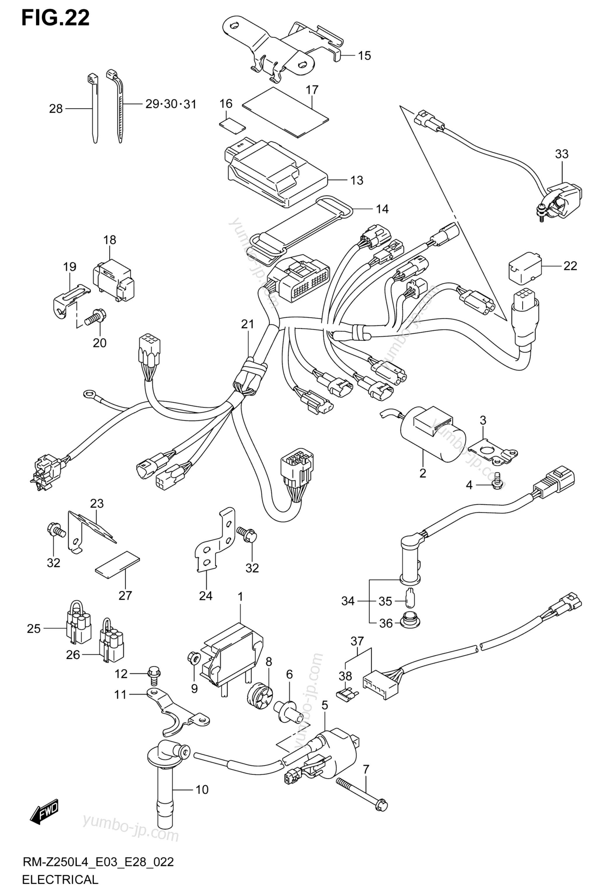 Electrical для мотоциклов SUZUKI RM-Z250 2014 г.