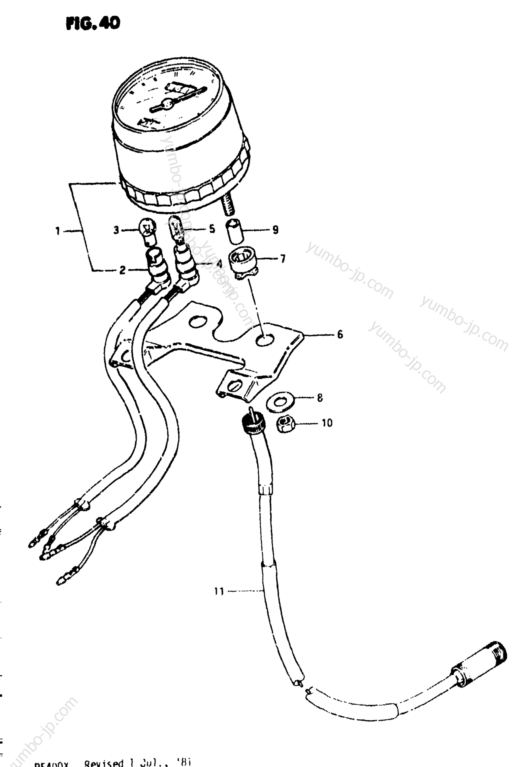 OPTIONAL (SPEEDOMETER) for motorcycles SUZUKI PE400 1981 year