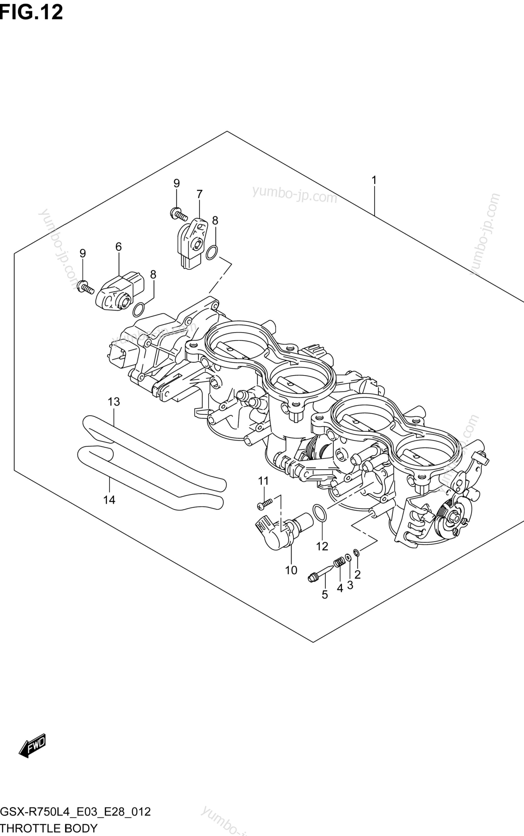 THROTTLE BODY (GSX-R750L4 E03) для мотоциклов SUZUKI GSX-R750 2014 г.