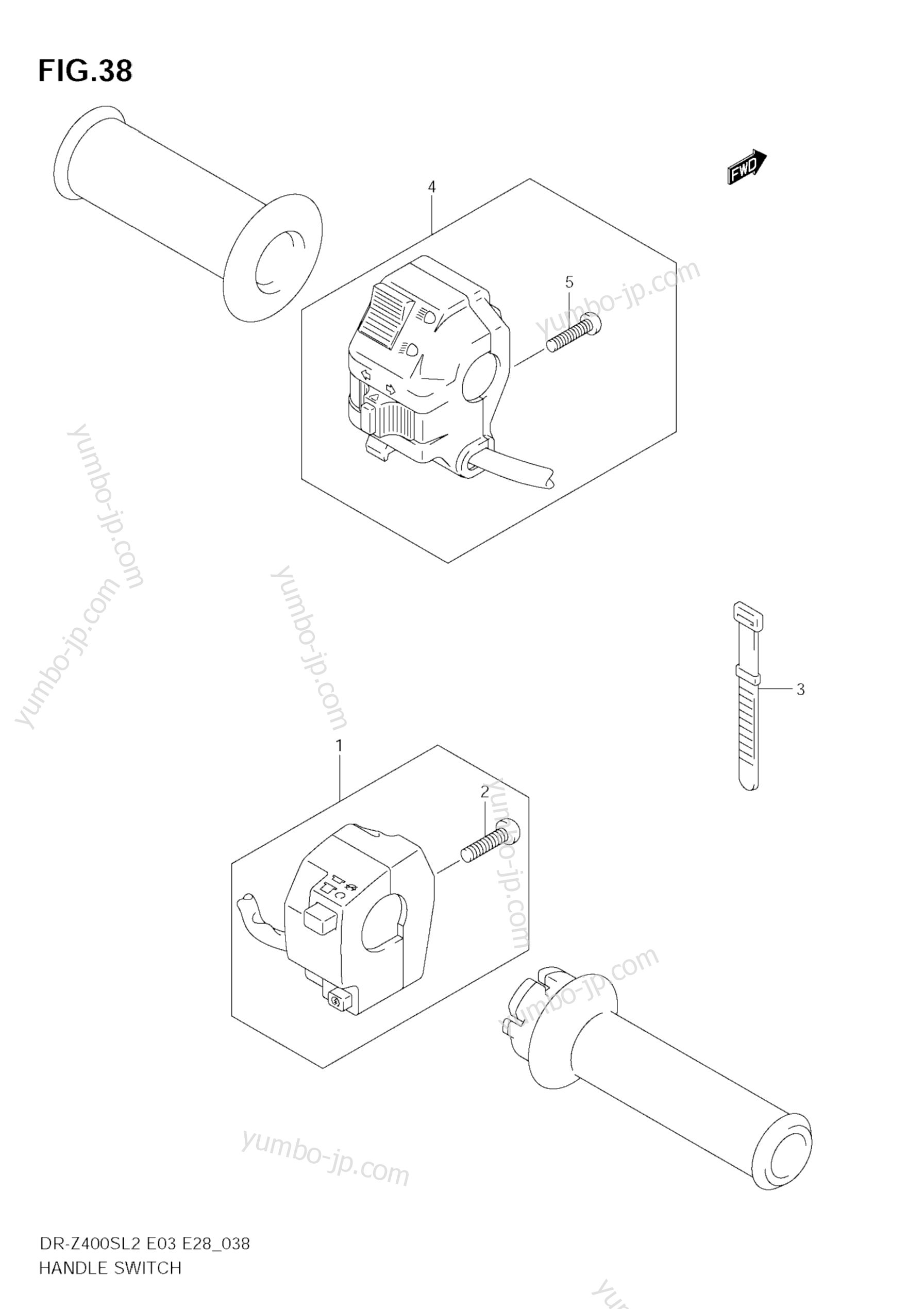 HANDLE SWITCH for motorcycles SUZUKI DR-Z400S 2012 year