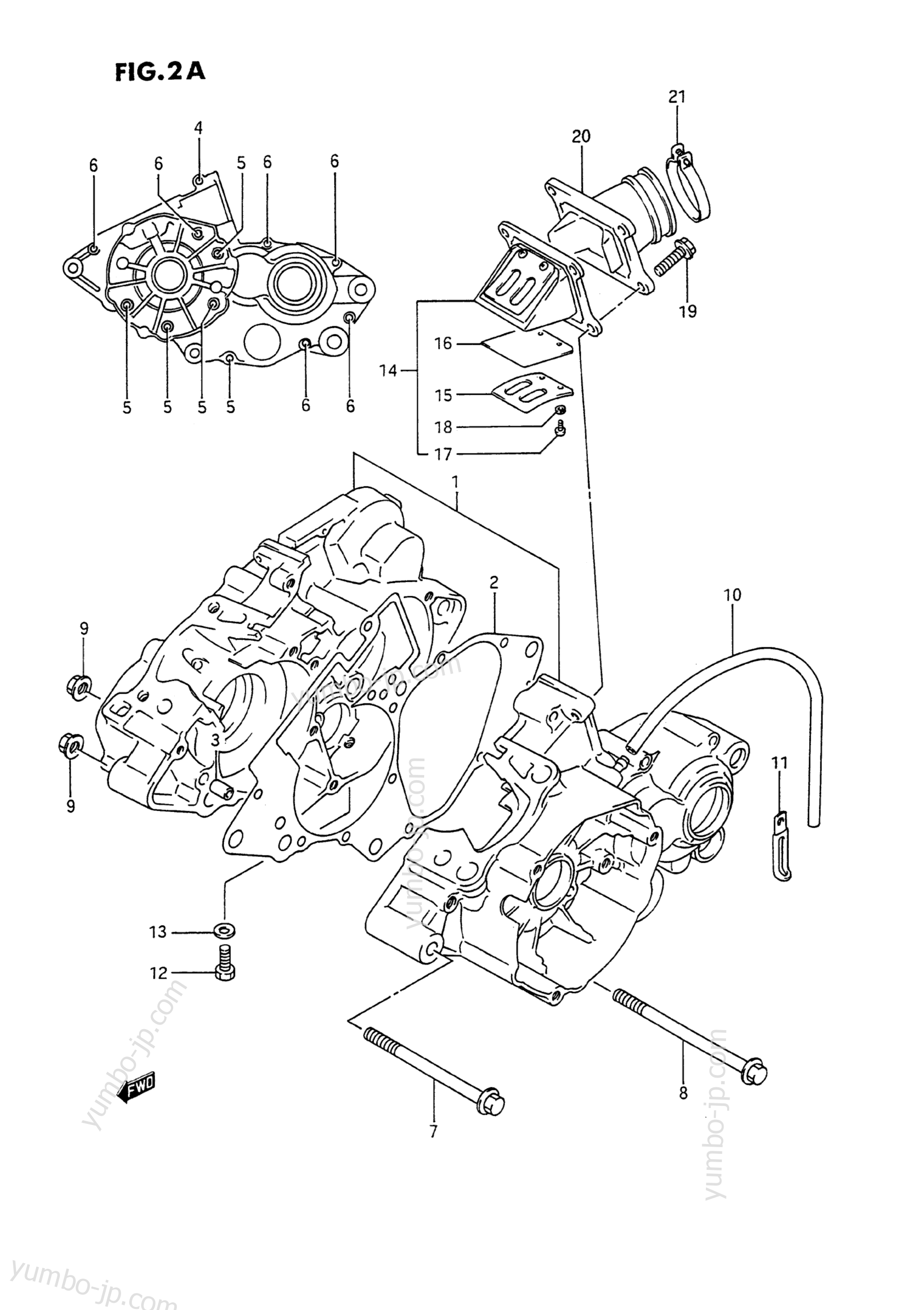 CRANKCASE (MODEL K) для мотоциклов SUZUKI RM80 1993 г.