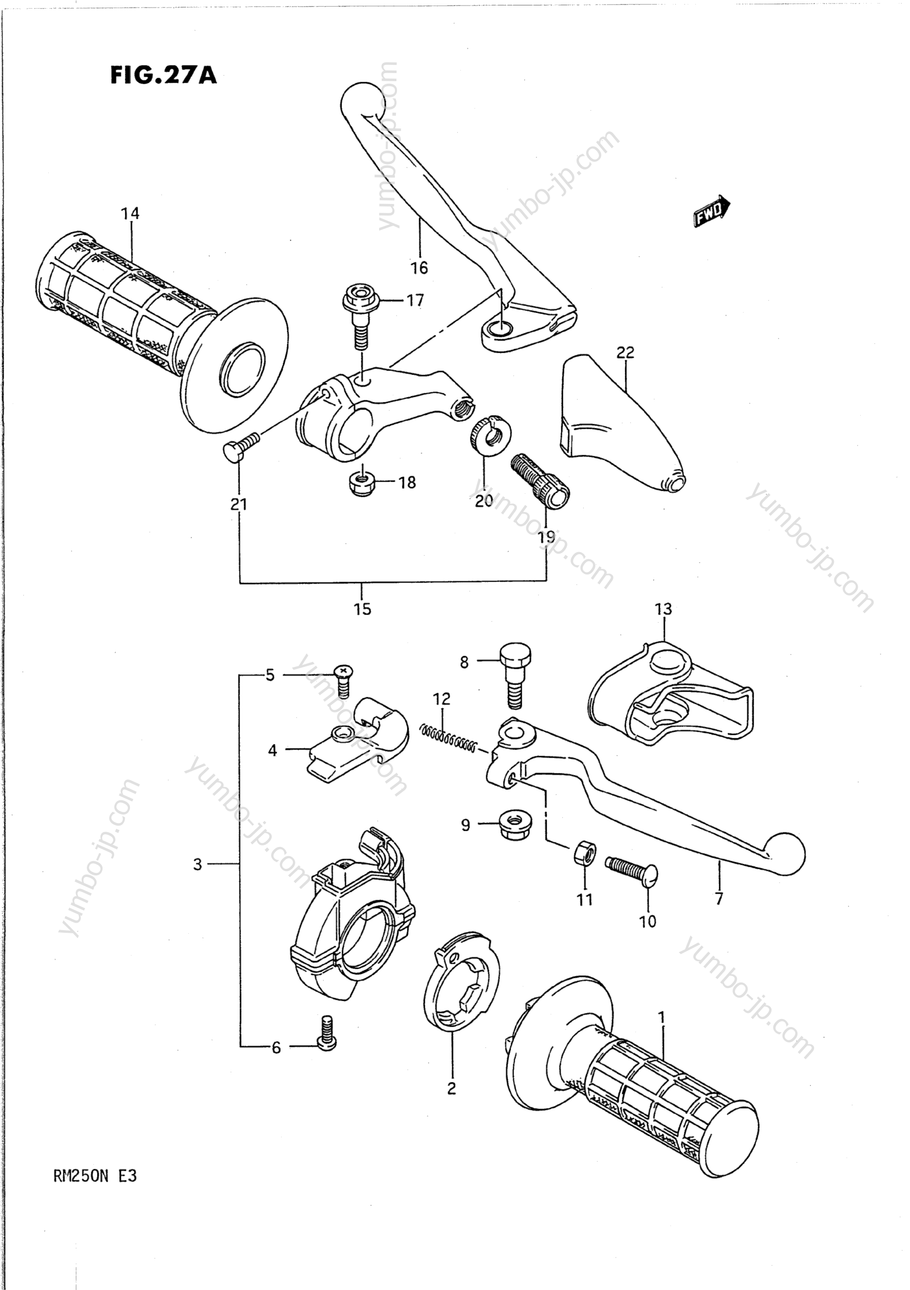 HANDLE SWITCH (MODEL N) для мотоциклов SUZUKI RM250 1989 г.