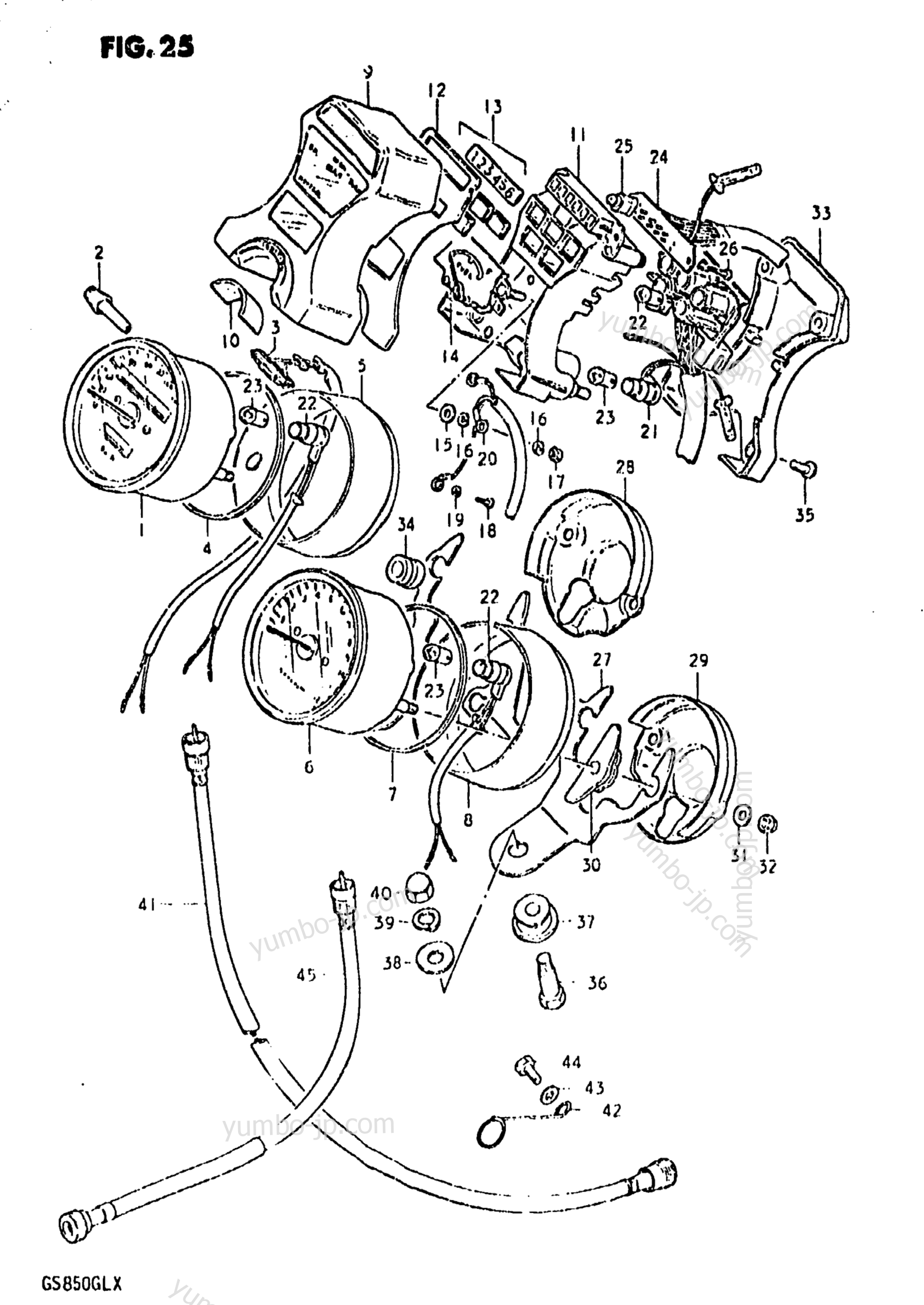Speedometer - Tachometer for motorcycles SUZUKI GS850GL 1981 year