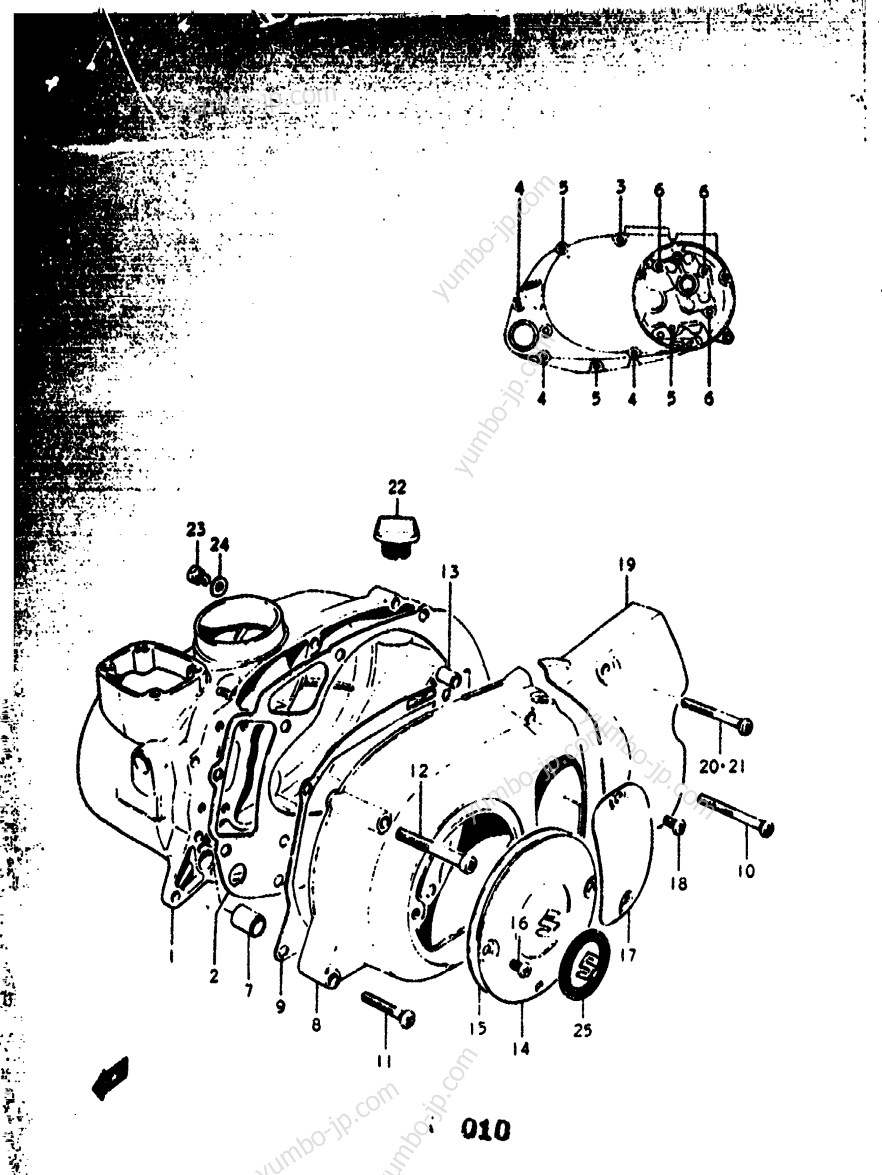 Крышка двигателя для мотоциклов SUZUKI RV90 1973 г.