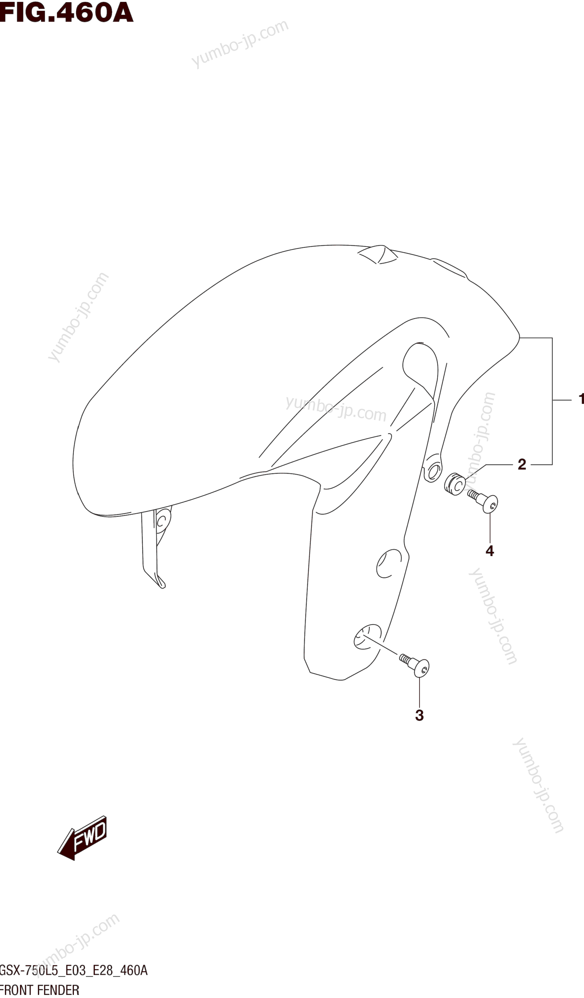 FRONT FENDER (GSX-R750L5 E03) для мотоциклов SUZUKI GSX-R750 2015 г.