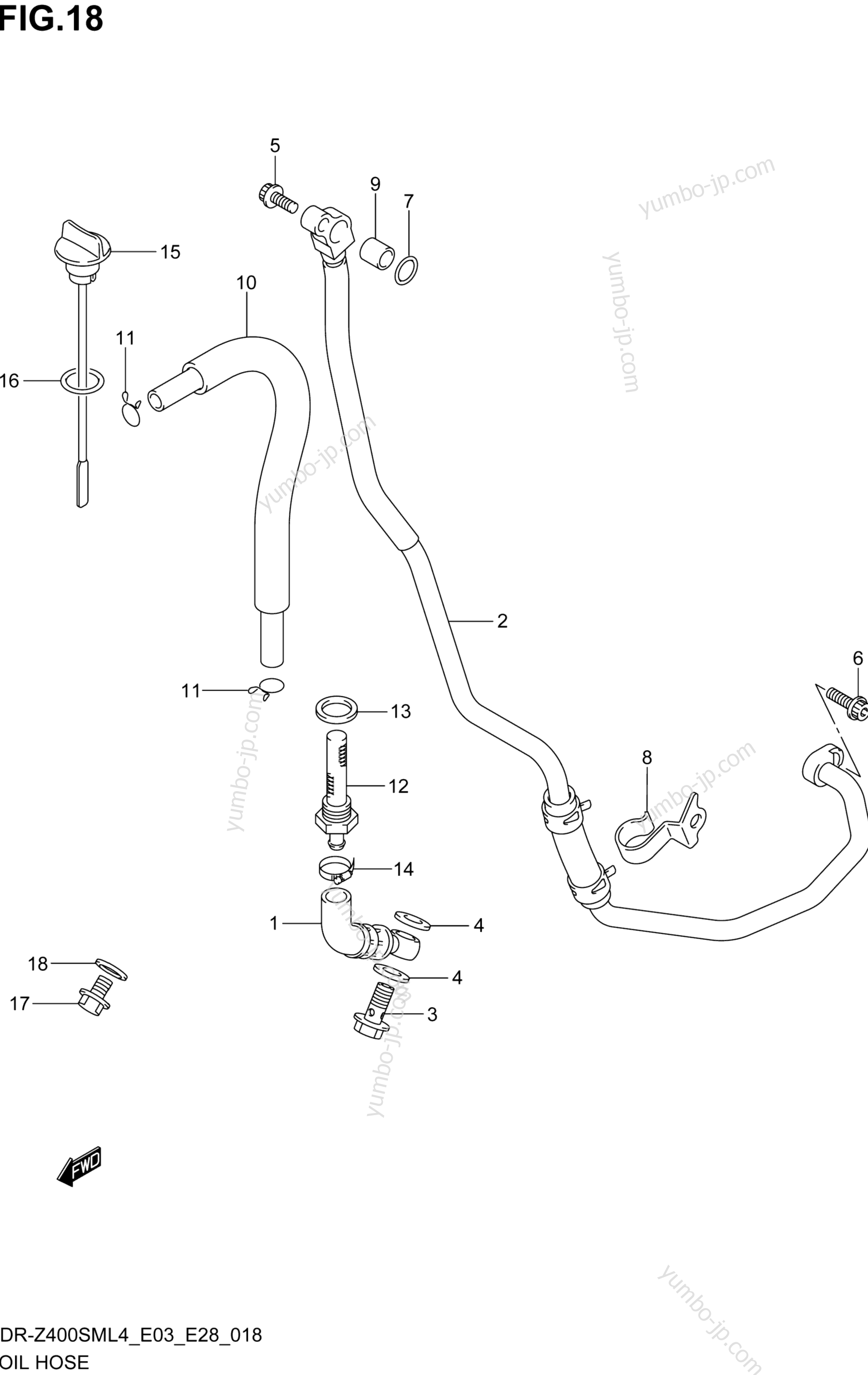 OIL HOSE для мотоциклов SUZUKI DR-Z400SM 2014 г.