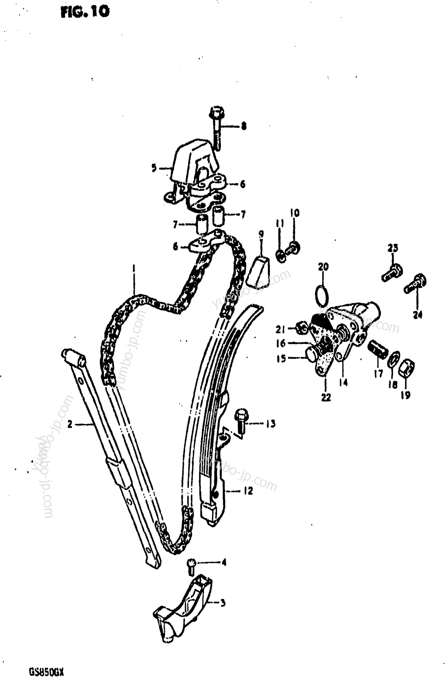 CAM CHAIN для мотоциклов SUZUKI GS850G 1980 г.