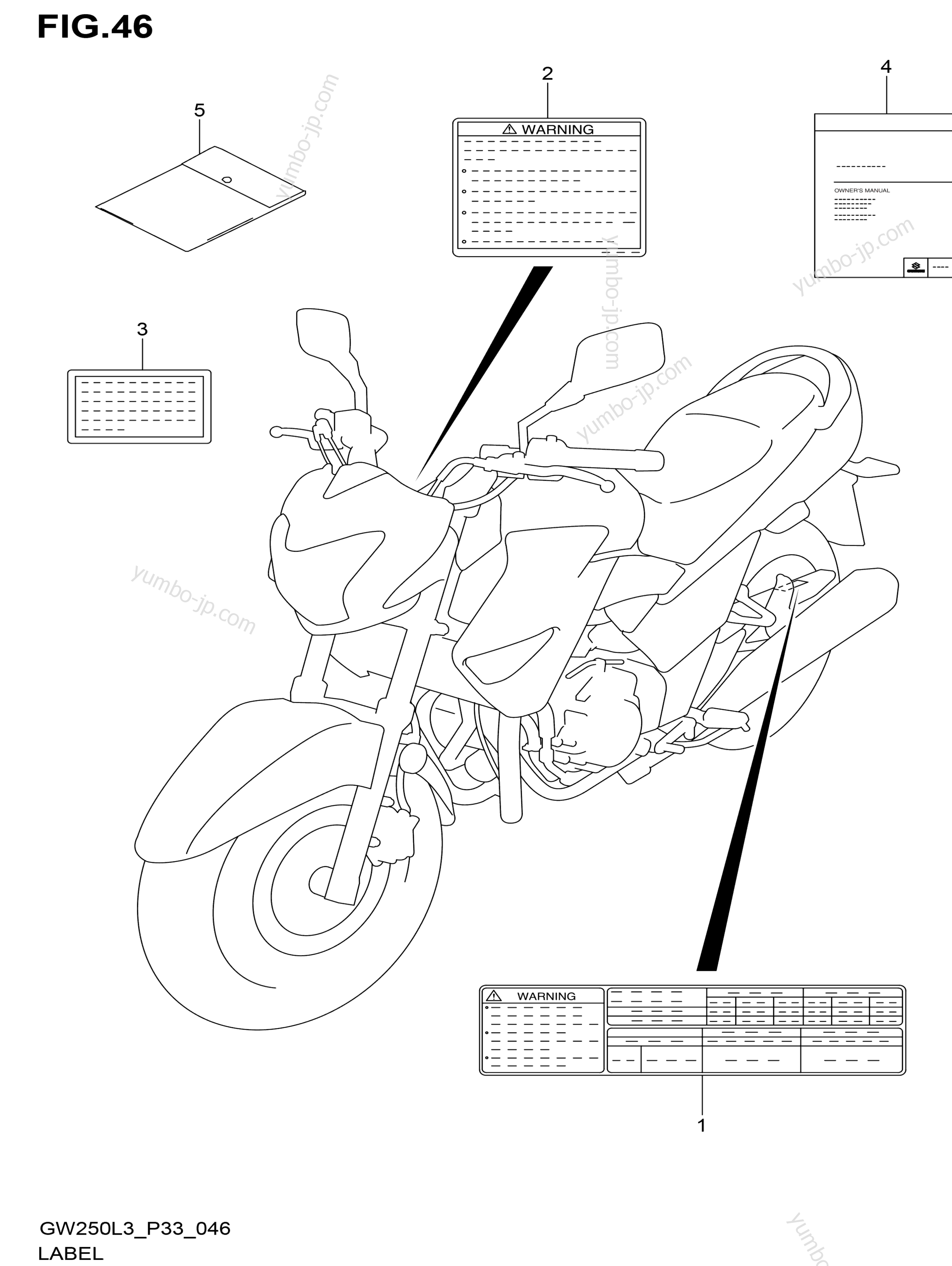 Эмблемы, наклейки для мотоциклов SUZUKI GW250 2013 г.