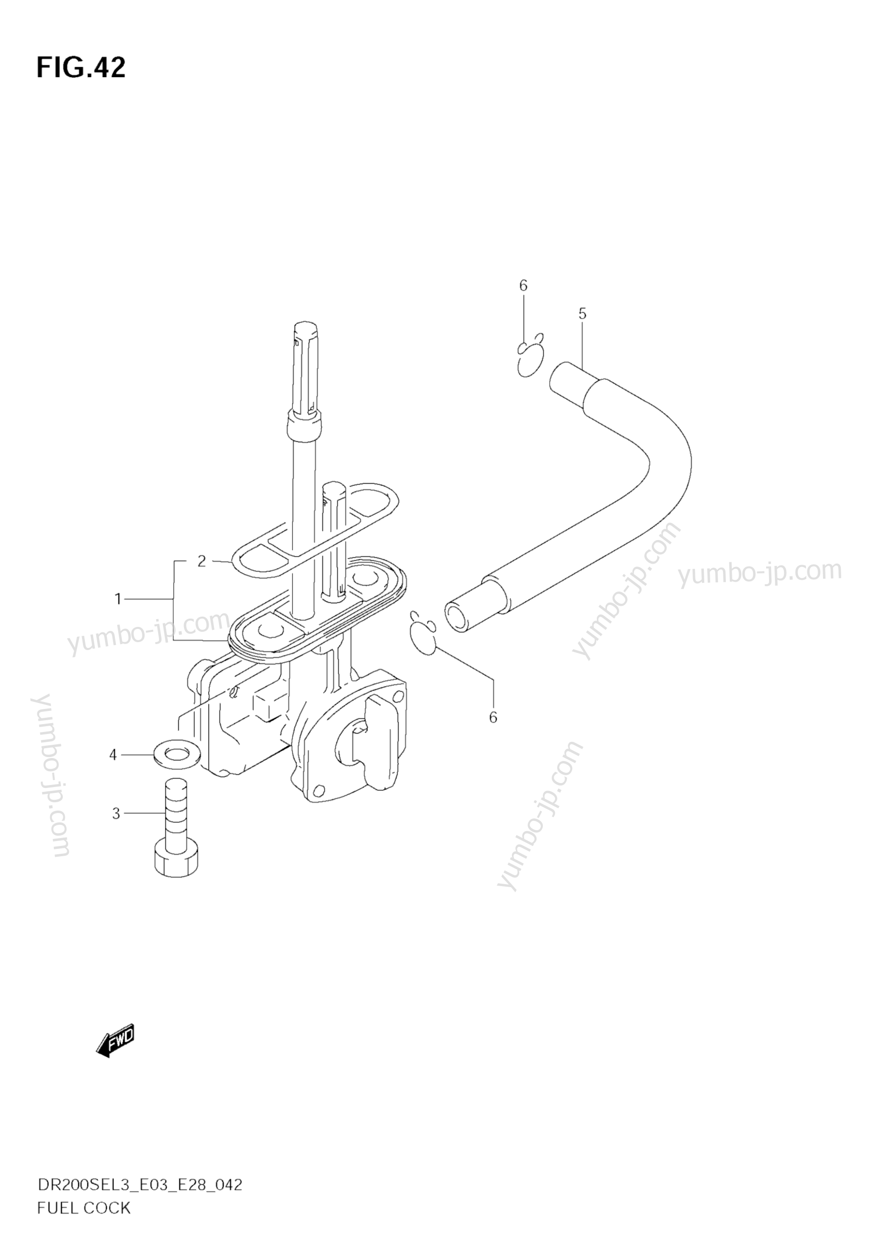 FUEL COCK (DR200SEL3 E33) for motorcycles SUZUKI DR200SE 2013 year