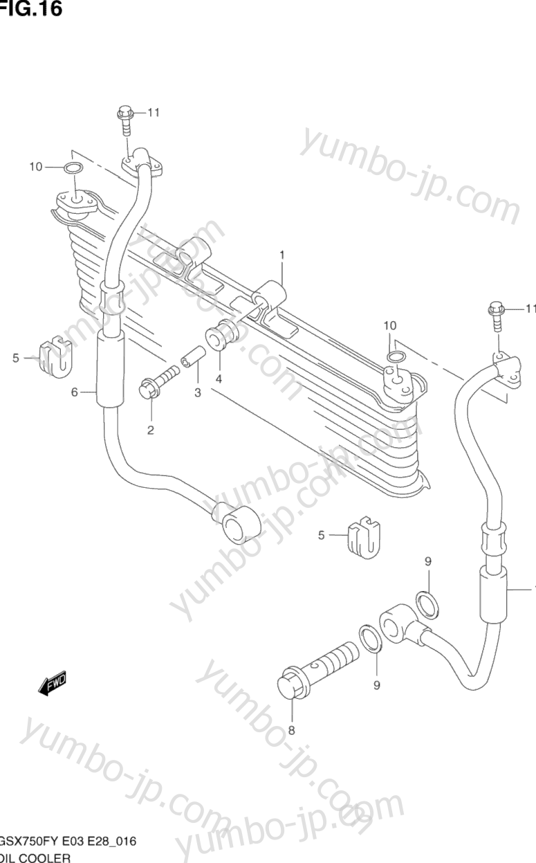 OIL COOLER for motorcycles SUZUKI Katana (GSX750F) 1998 year