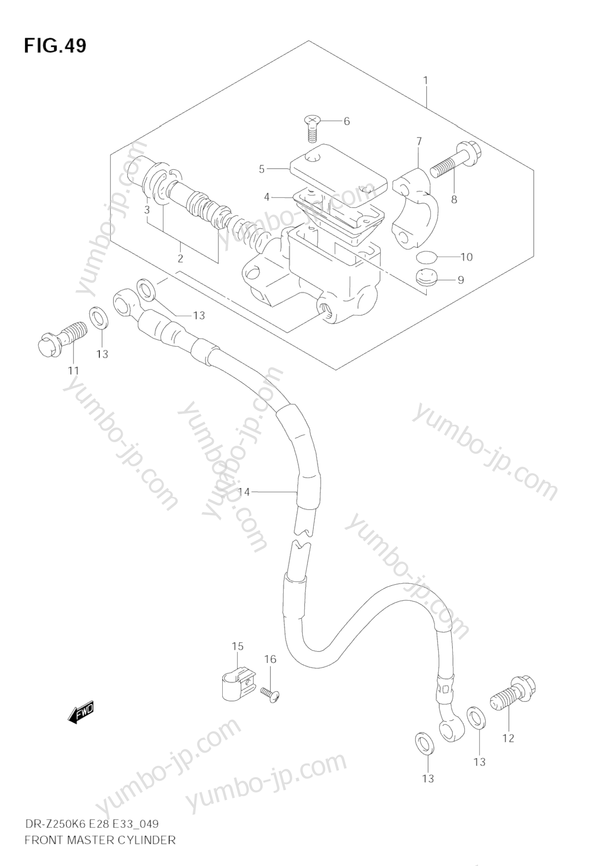 FRONT MASTER CYLINDER для мотоциклов SUZUKI DR-Z250 2007 г.