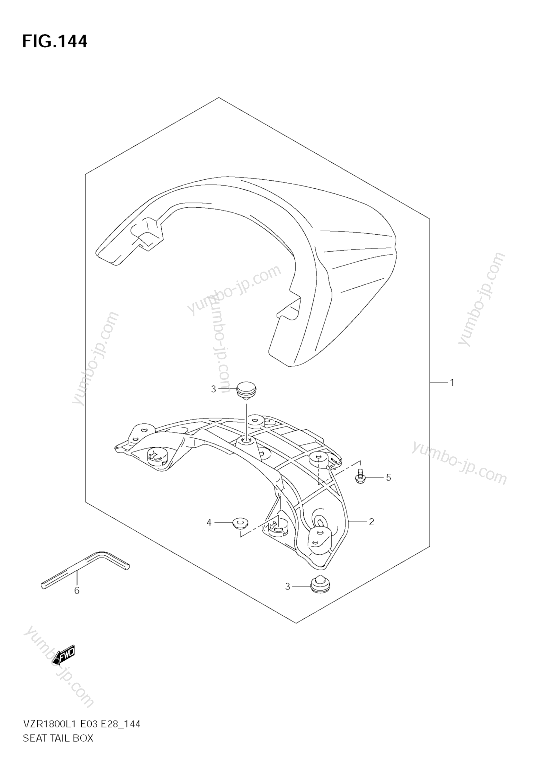 SEAT TAIL BOX (VZR1800Z L1 E33) for motorcycles SUZUKI Boulevard M109R (VZR1800) 2011 year