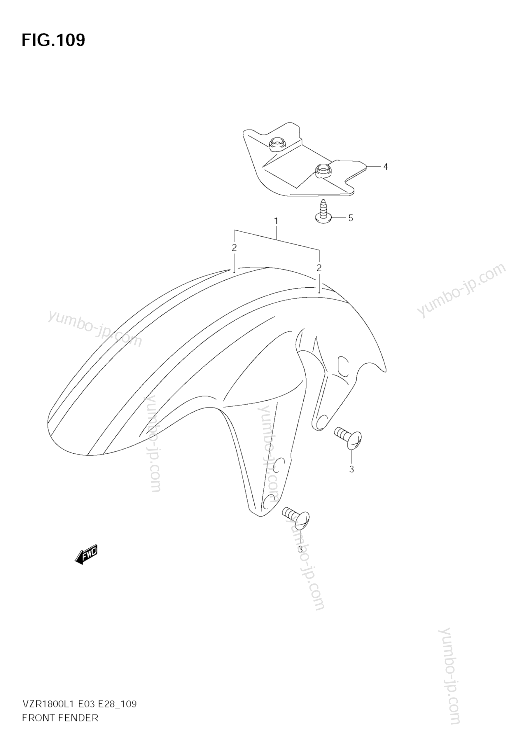 FRONT FENDER (VZR1800Z L1 E3) для мотоциклов SUZUKI Boulevard M109R (VZR1800) 2011 г.