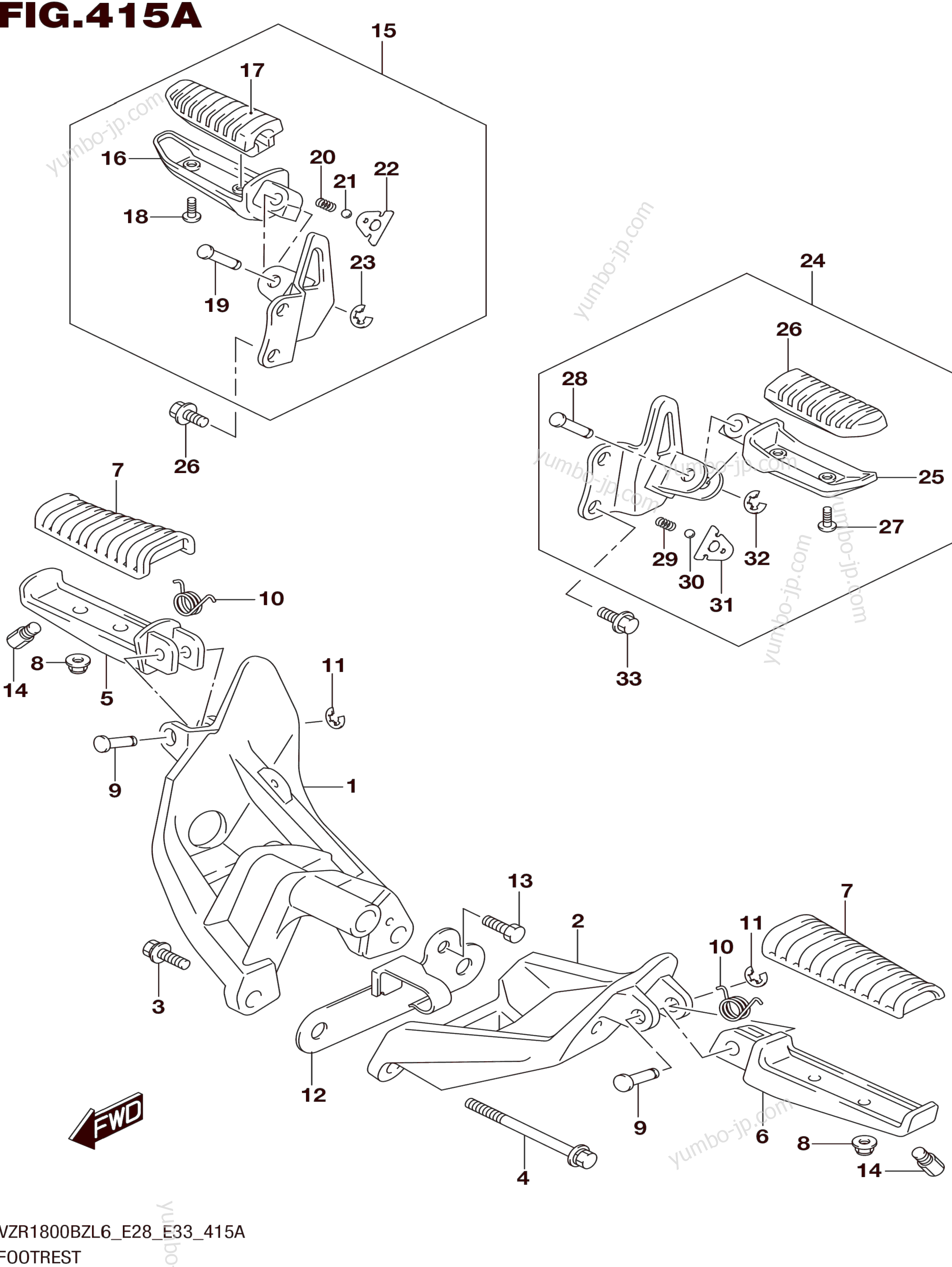 Footrest для мотоциклов SUZUKI VZR1800-BZ 2016 г.