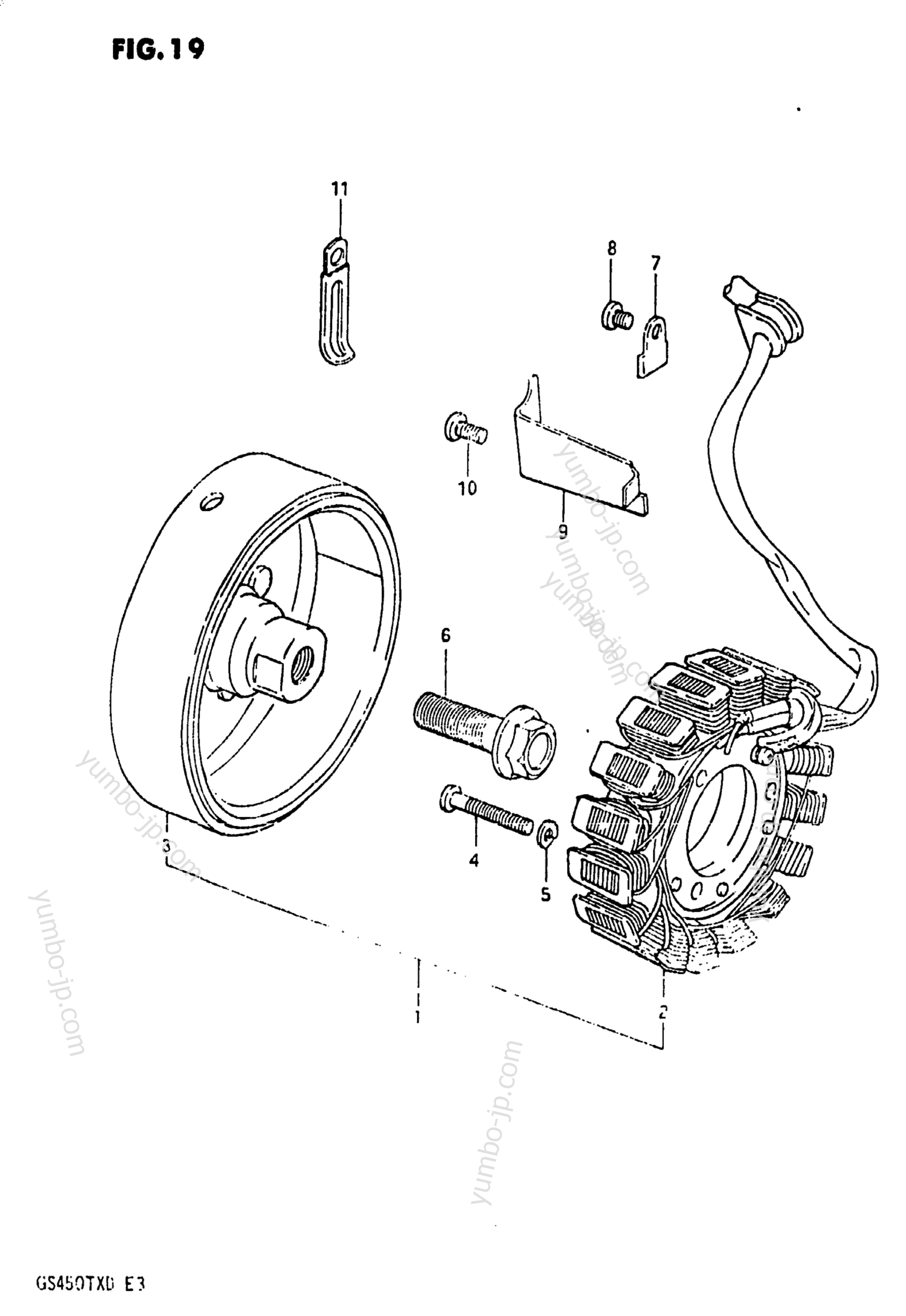 GENERATOR для мотоциклов SUZUKI GS450TX 1983 г.