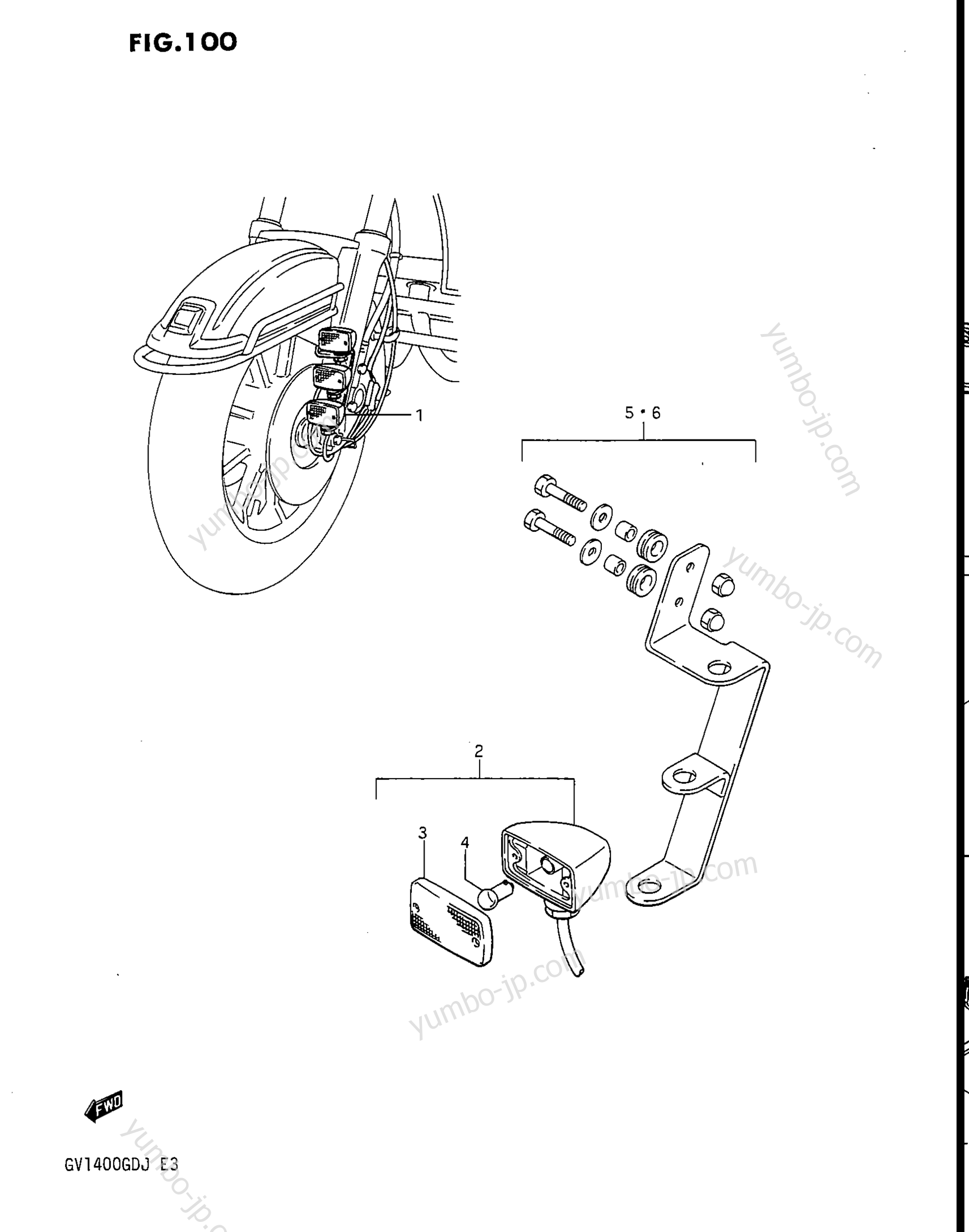 FRONT MARKER LAMP SET (OPTIONAL) для мотоциклов SUZUKI Cavalcade (GV1400GD) 1987 г.