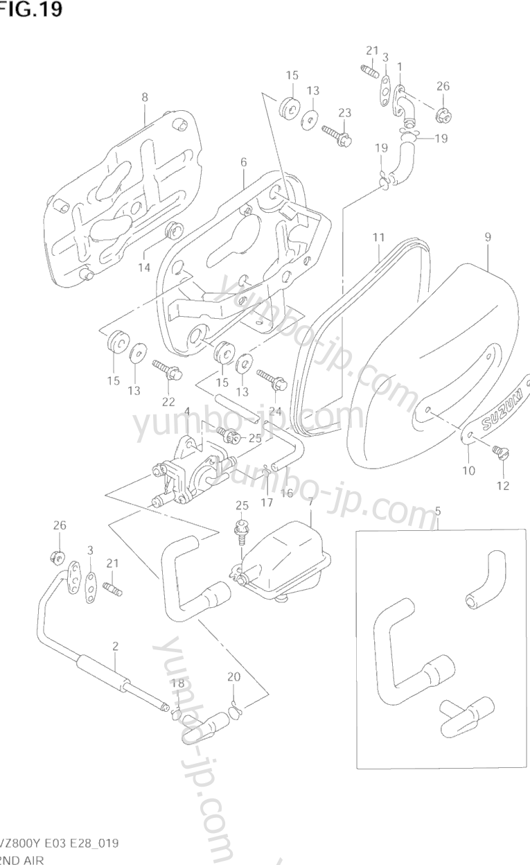 2ND AIR for motorcycles SUZUKI Marauder (VZ800) 2000 year