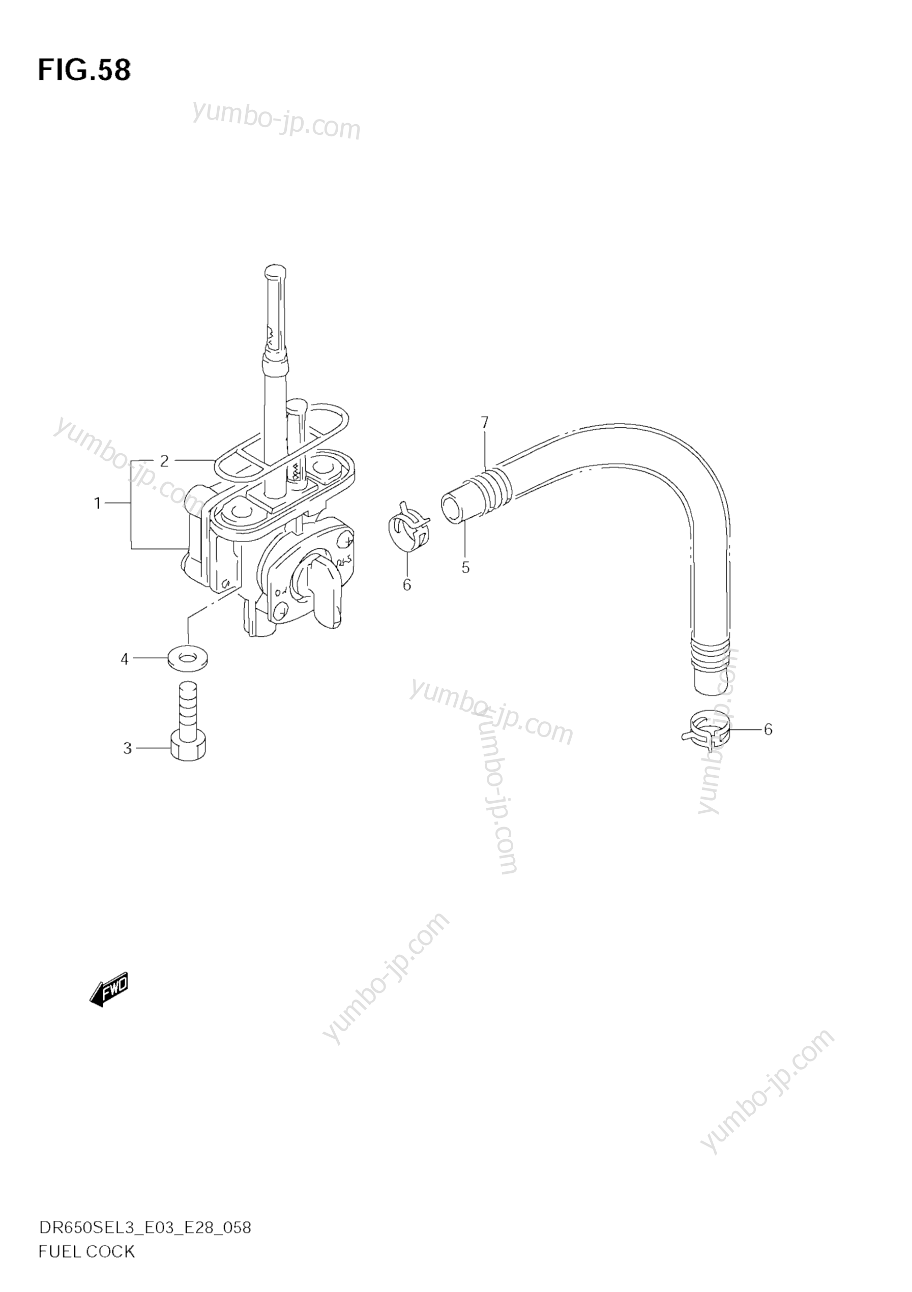 FUEL COCK (DR650SEL3 E33) for motorcycles SUZUKI DR650SE 2013 year