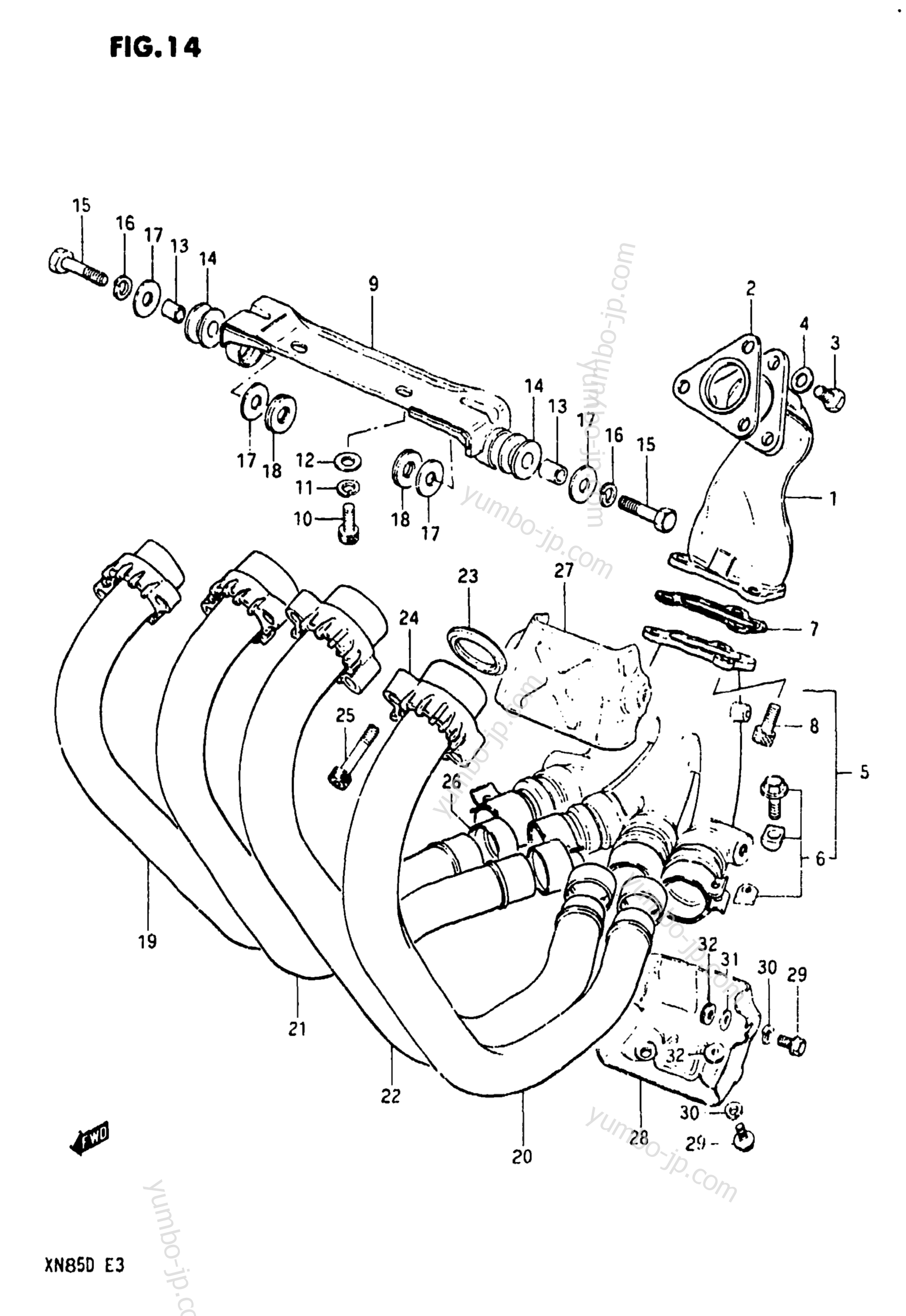 Устройство выпуска воздуха для мотоциклов SUZUKI XN85D 1983 г.