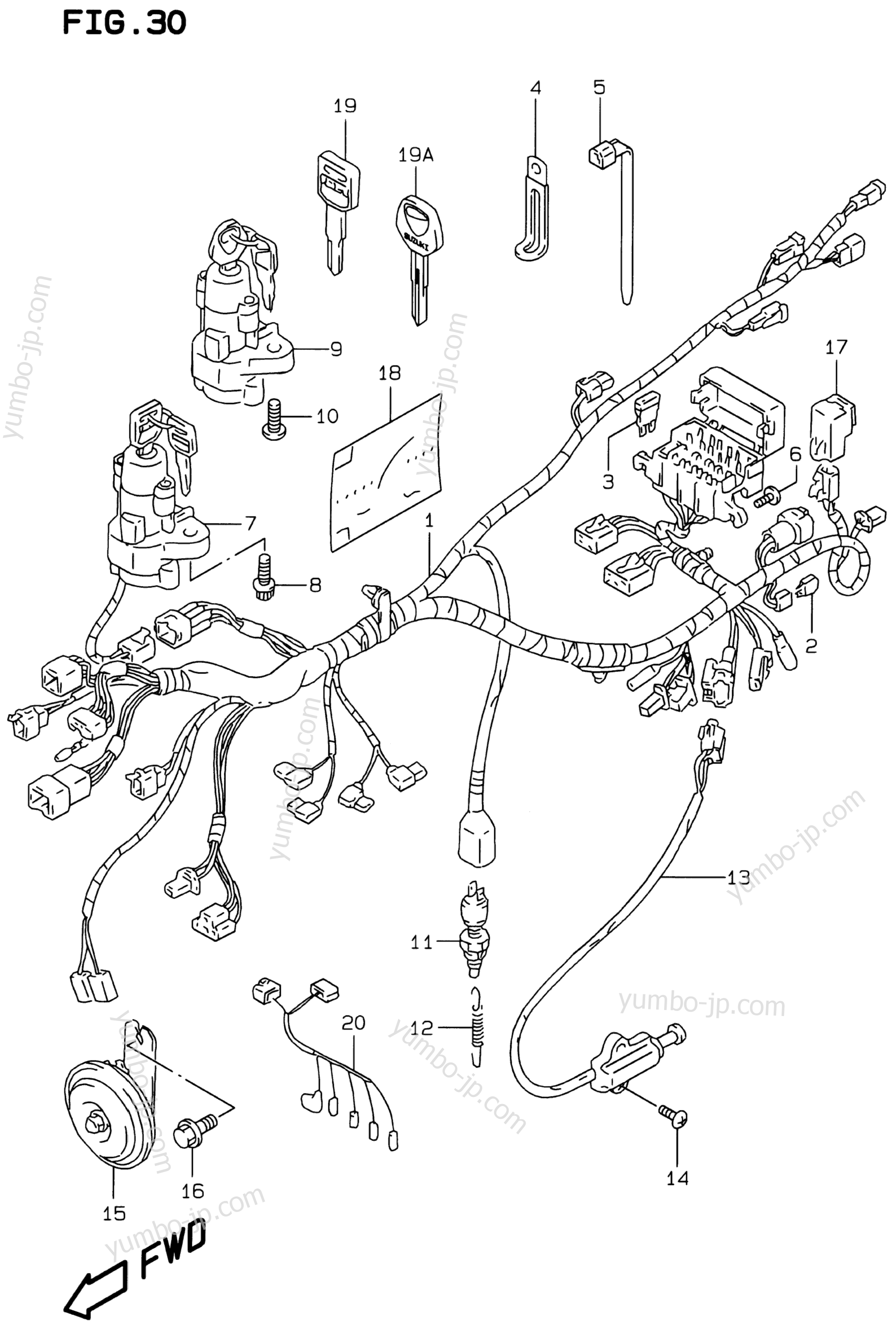 WIRING HARNESS for motorcycles SUZUKI Bandit (GSF600S) 1999 year