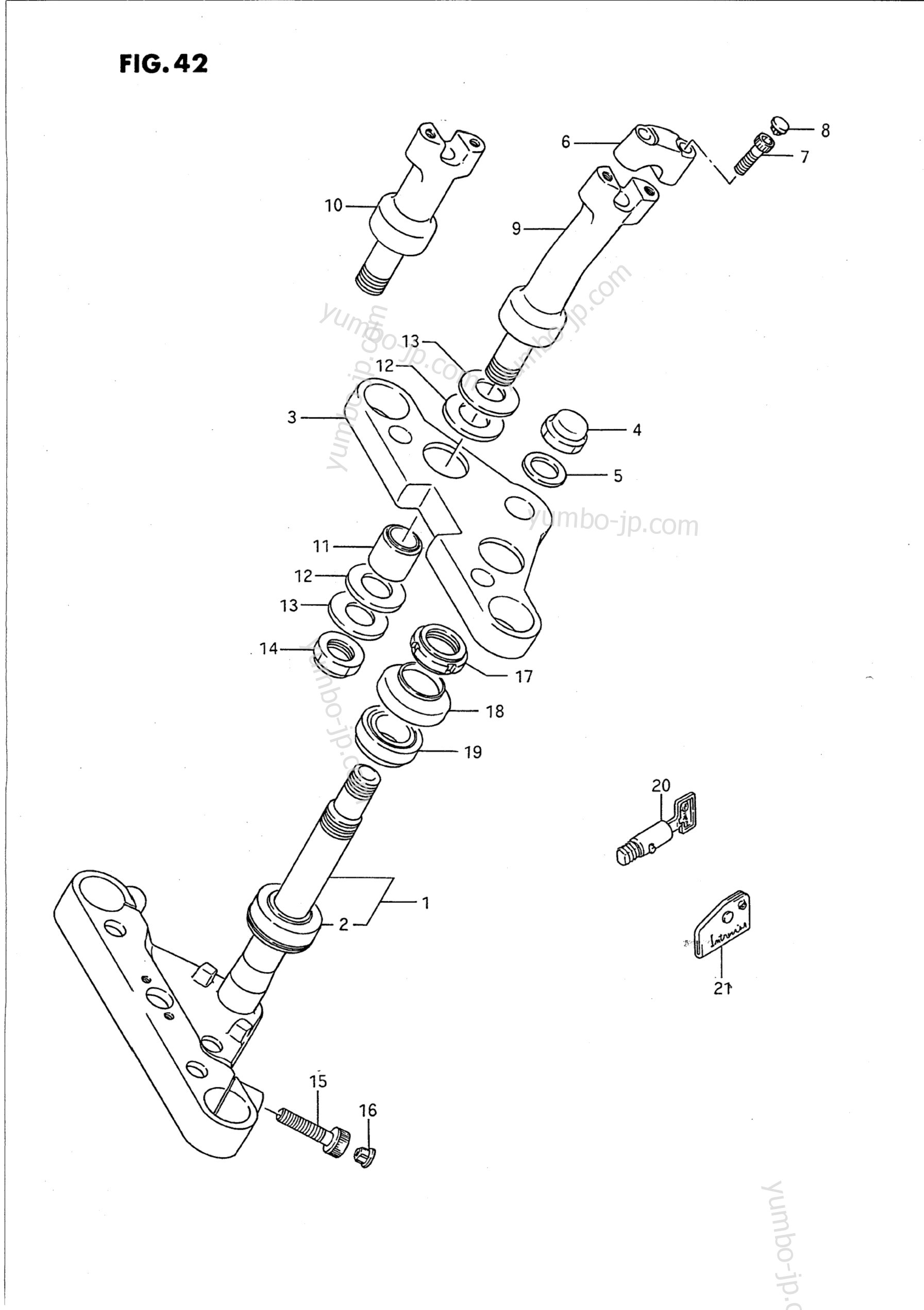STEERING STEM для мотоциклов SUZUKI Intruder (VS1400GLP) 1989 г.