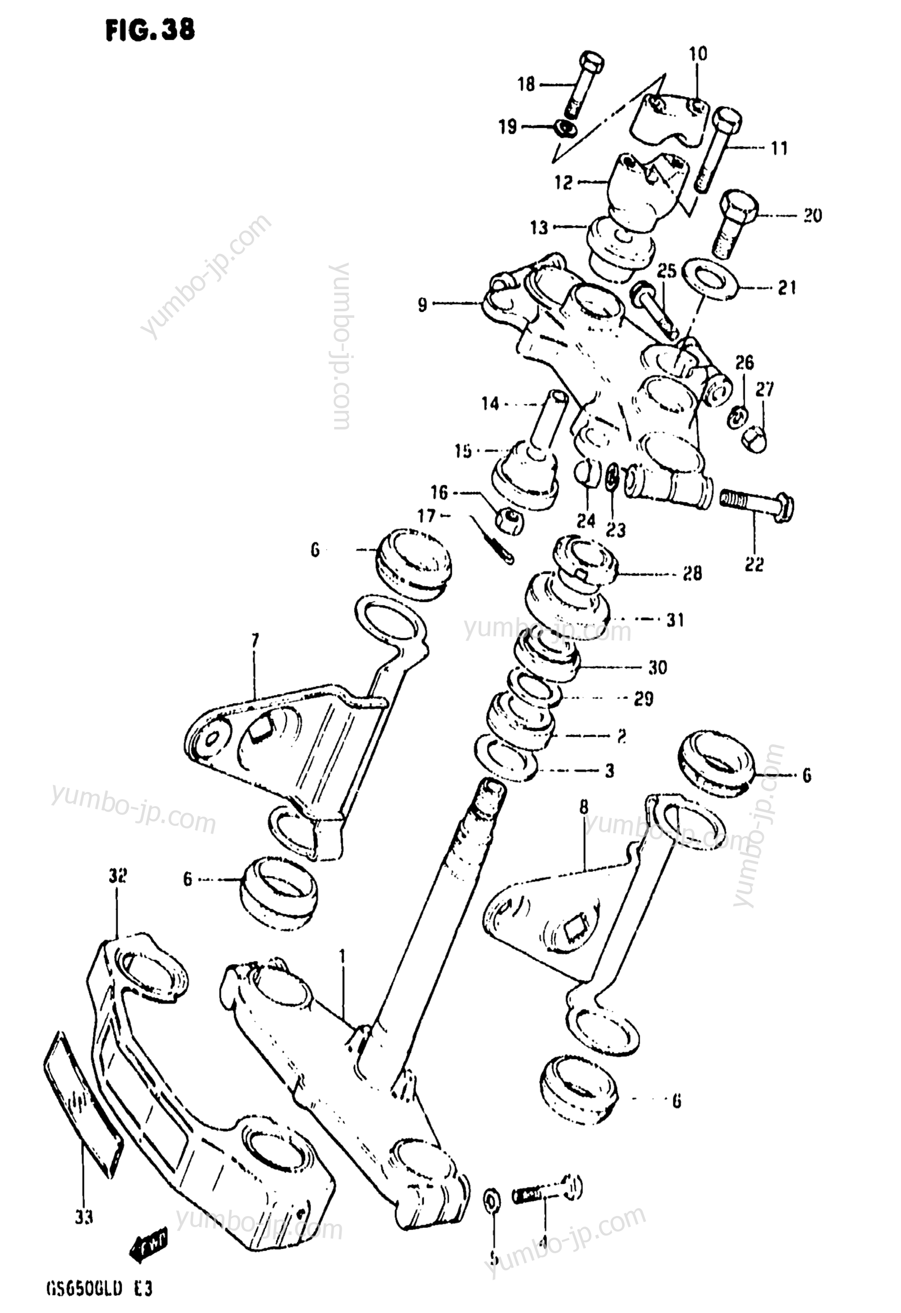 STEERING STEM для мотоциклов SUZUKI GS650GL 1983 г.