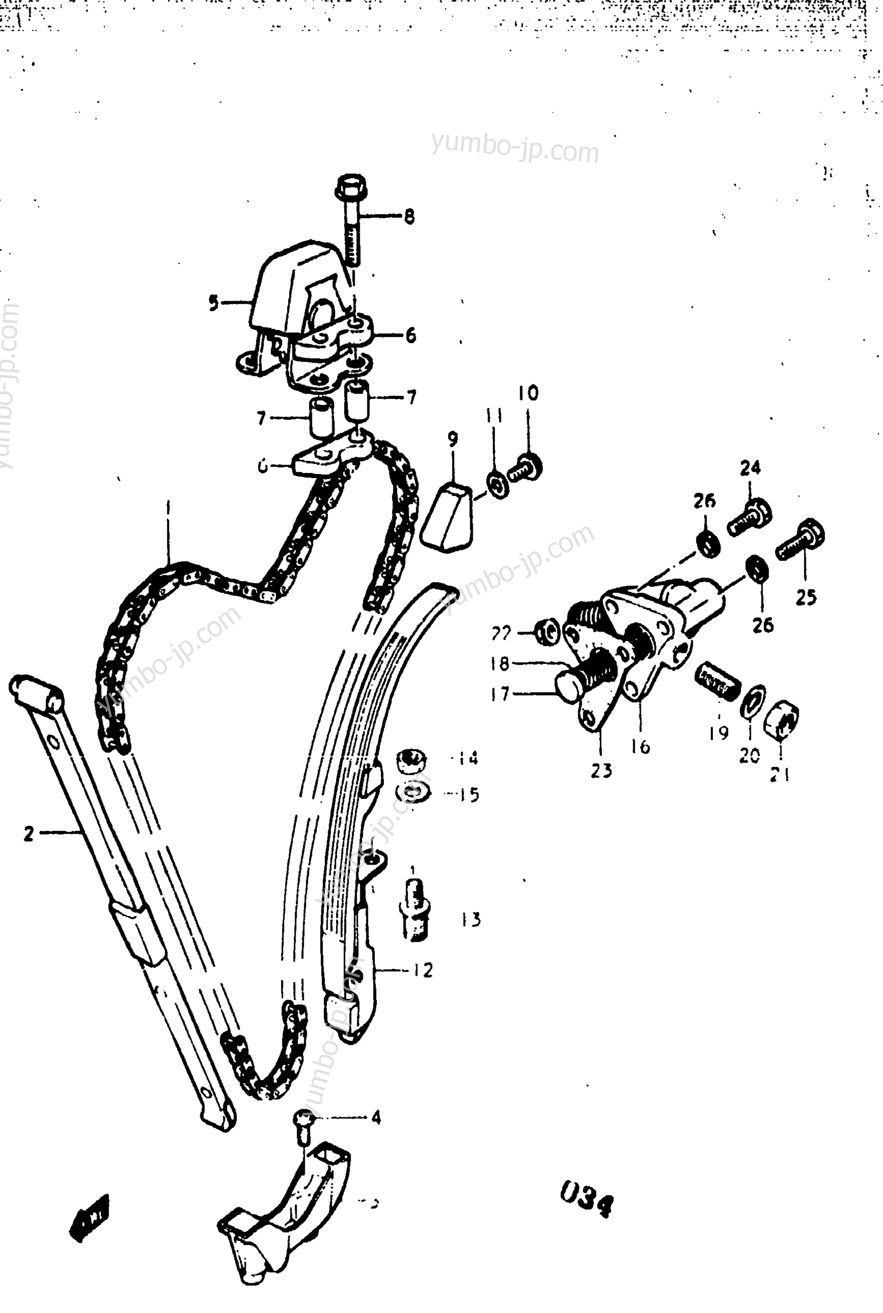 CAM CHAIN для мотоциклов SUZUKI GS400 1977 г.