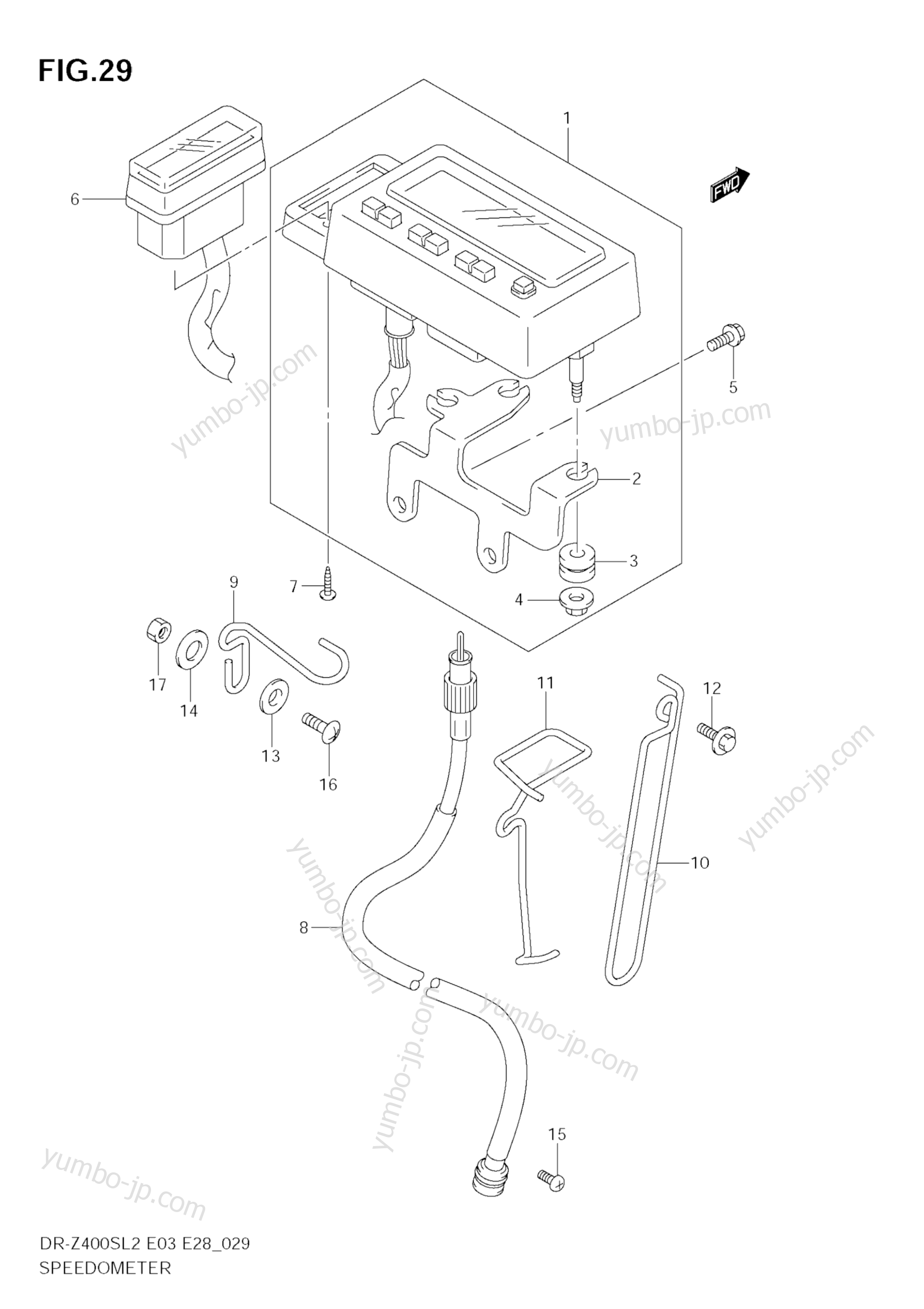 SPEEDOMETER (E03) для мотоциклов SUZUKI DR-Z400S 2012 г.