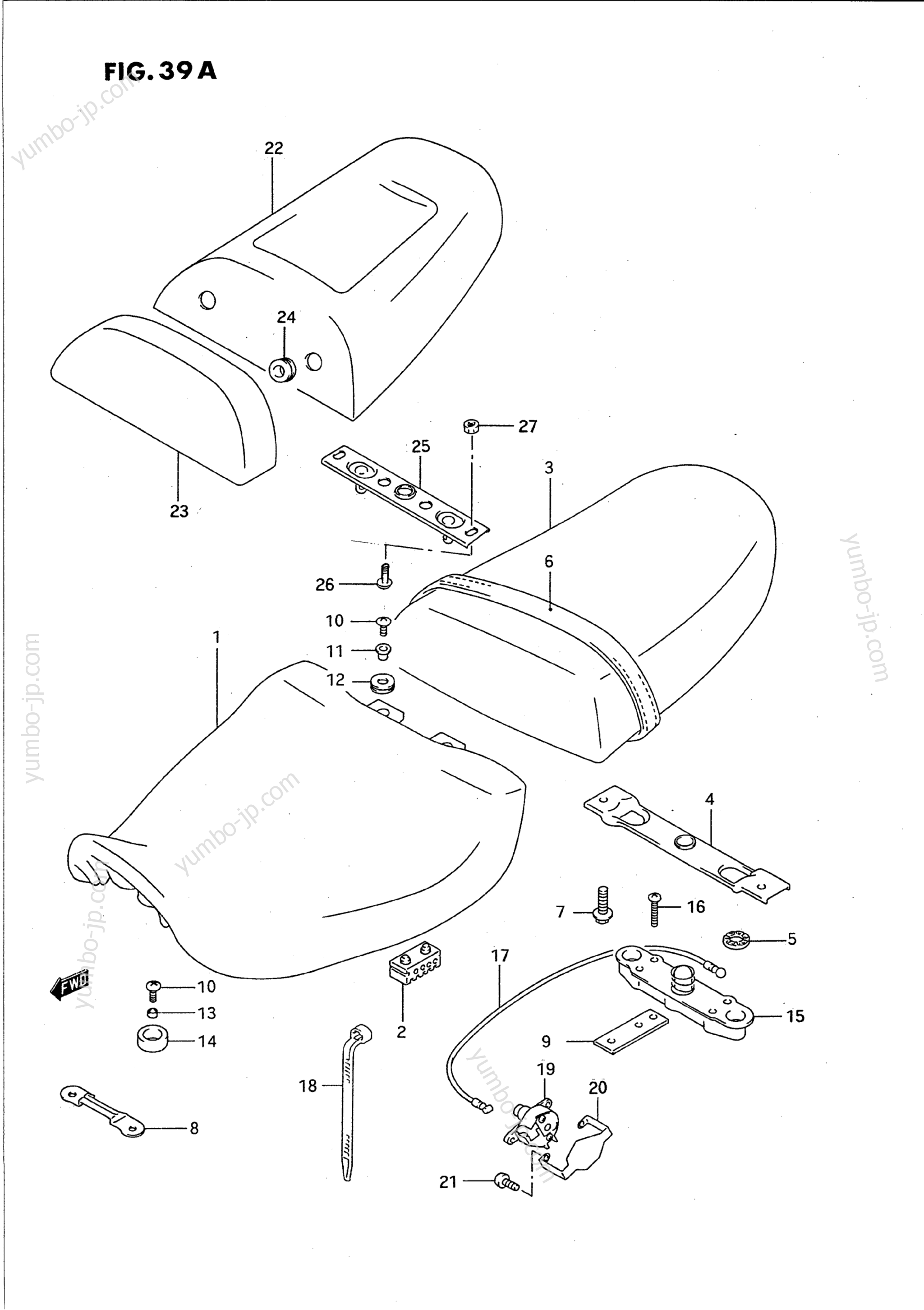 SEAT (MODEL R/S) for motorcycles SUZUKI GSX-R750W 1993 year