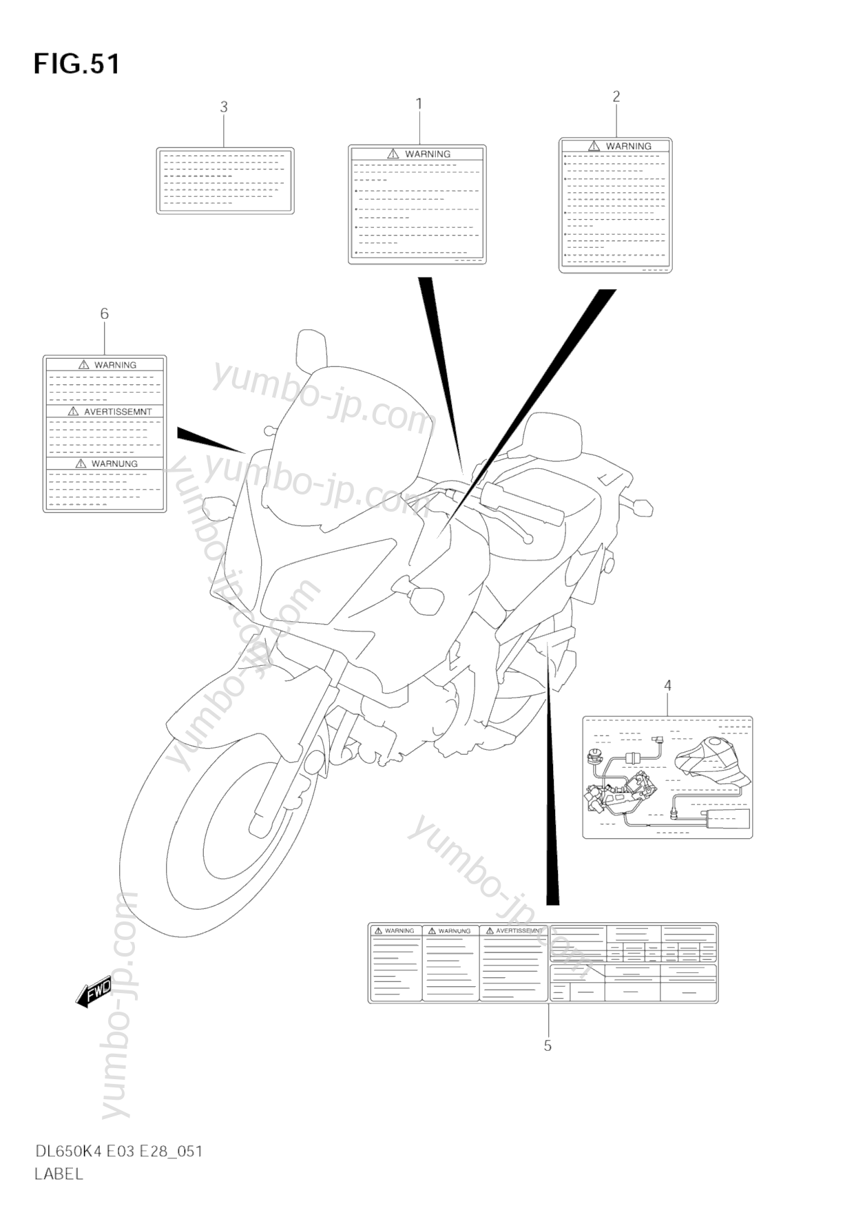Эмблемы, наклейки для мотоциклов SUZUKI V-Strom (DL650) 2005 г.