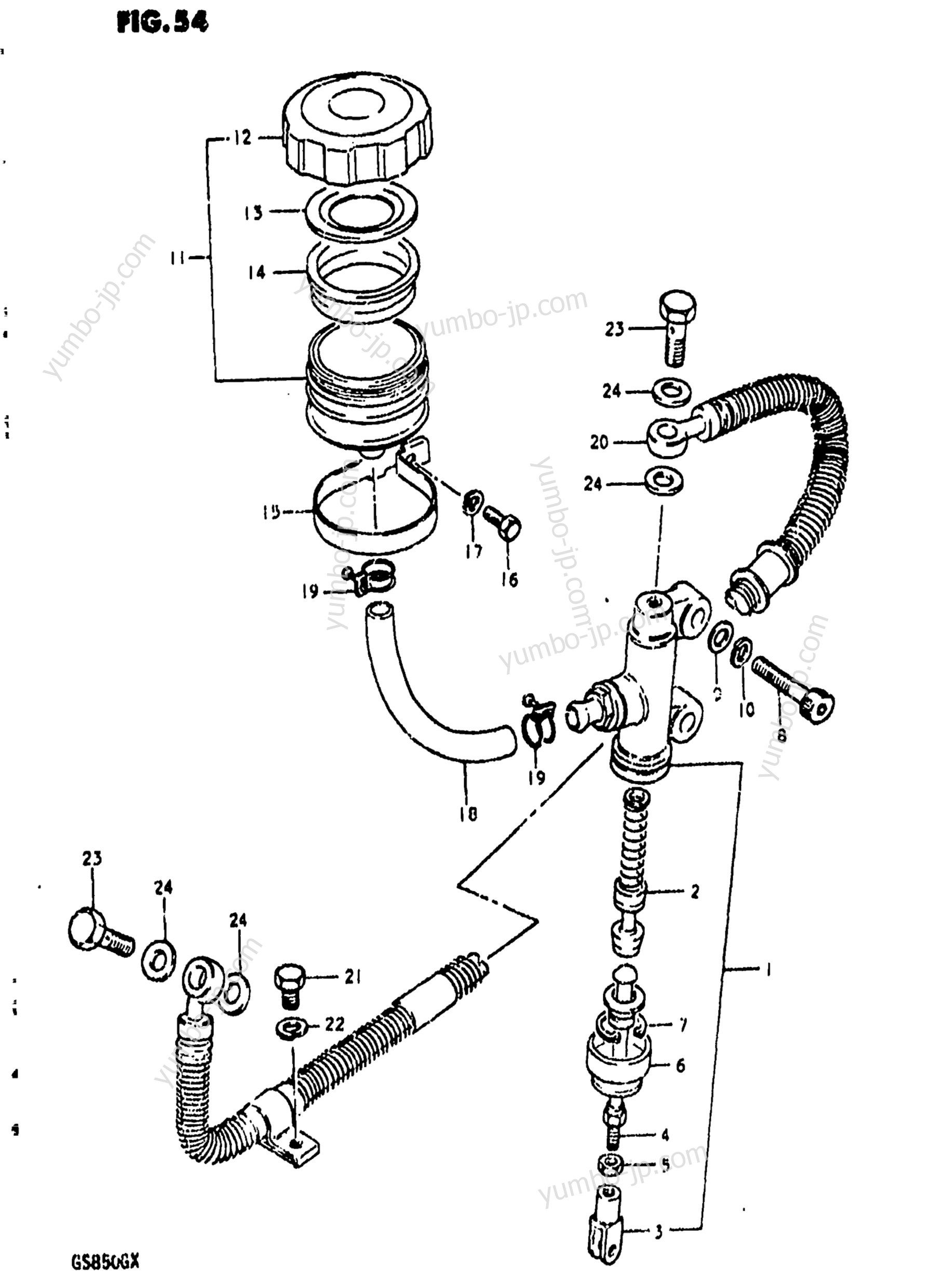 REAR MASTER CYLINDER для мотоциклов SUZUKI GS850G 1980 г.