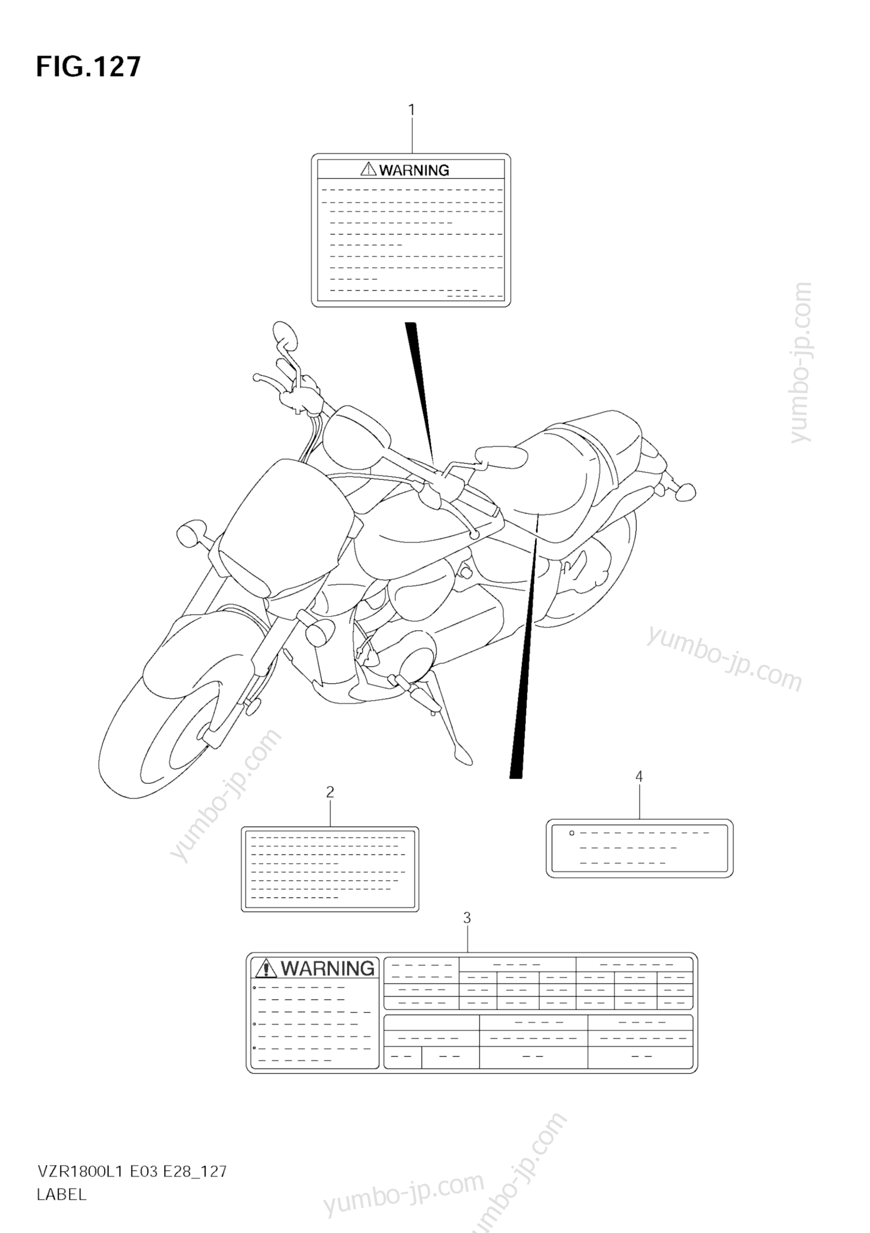 LABEL (VZR1800 L1 E3) for motorcycles SUZUKI Boulevard M109R (VZR1800Z) 2011 year