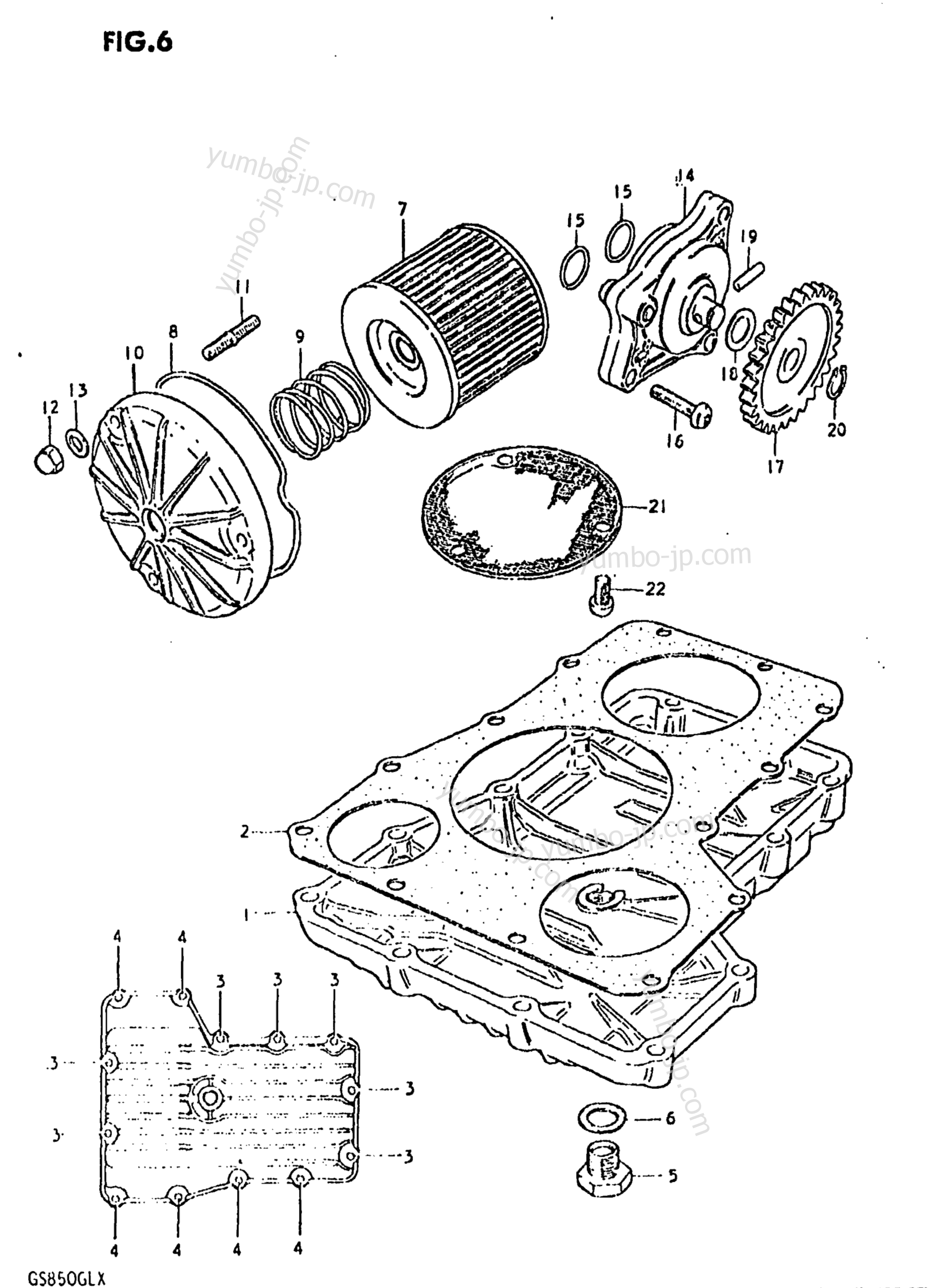 Oil Pump - Oil Filter для мотоциклов SUZUKI GS850GL 1980 г.