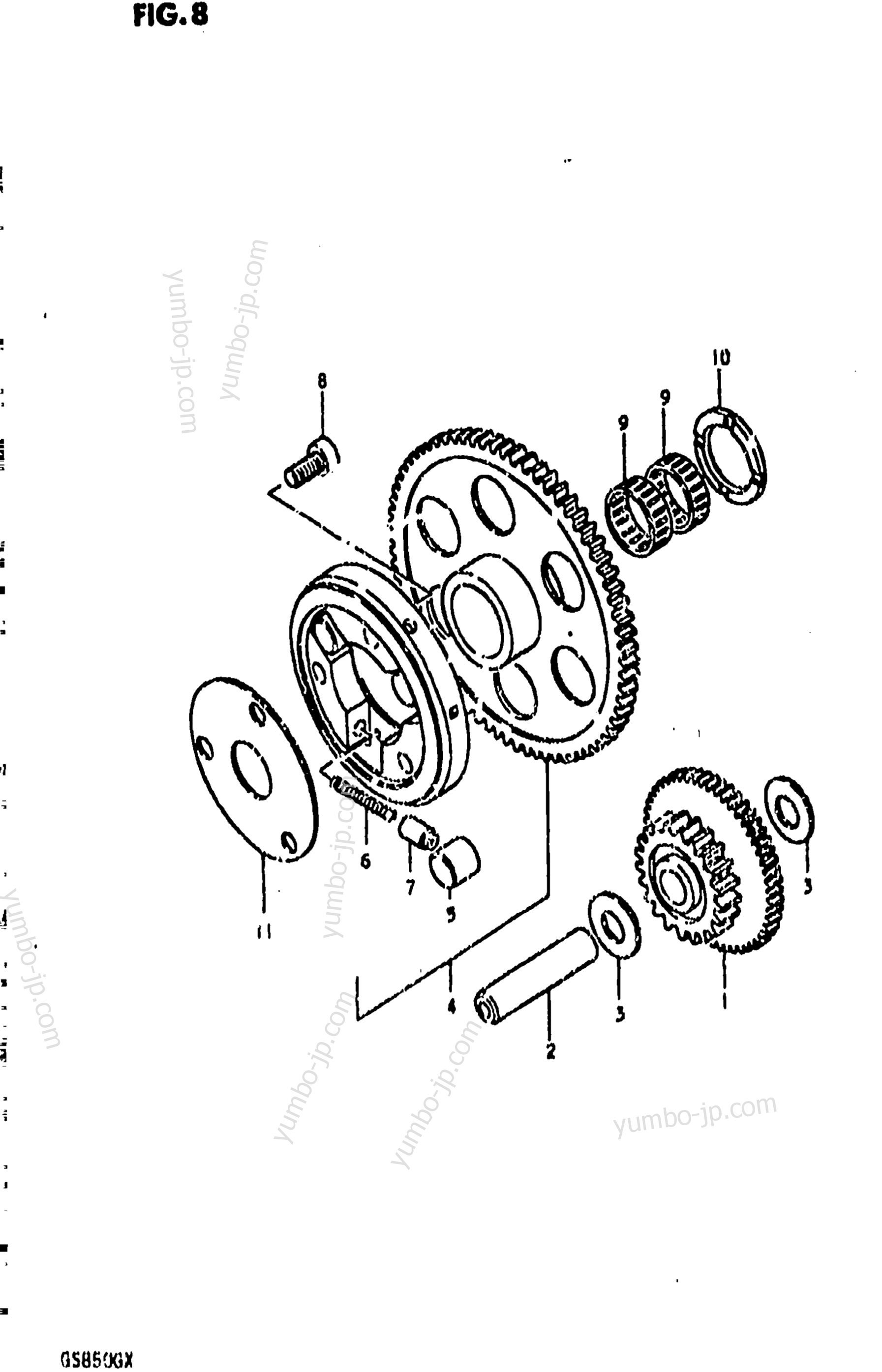 STARTER CLUTCH для мотоциклов SUZUKI GS850G 1981 г.