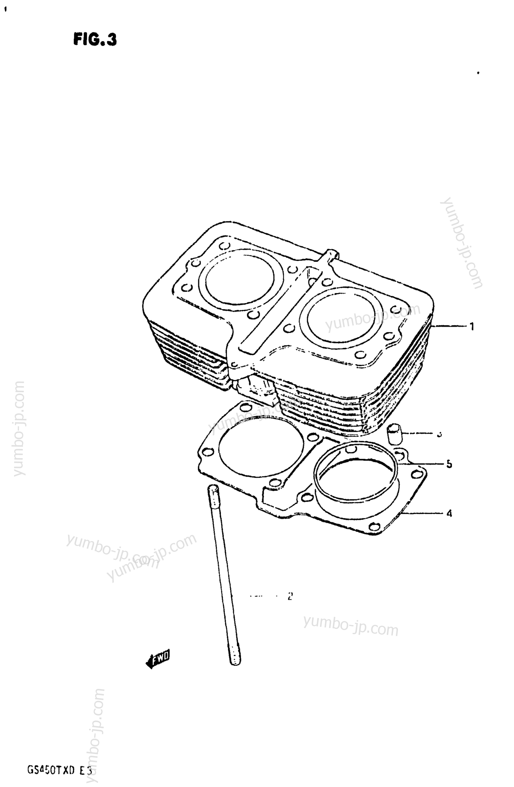 CYLINDER for motorcycles SUZUKI GS450TX 1983 year