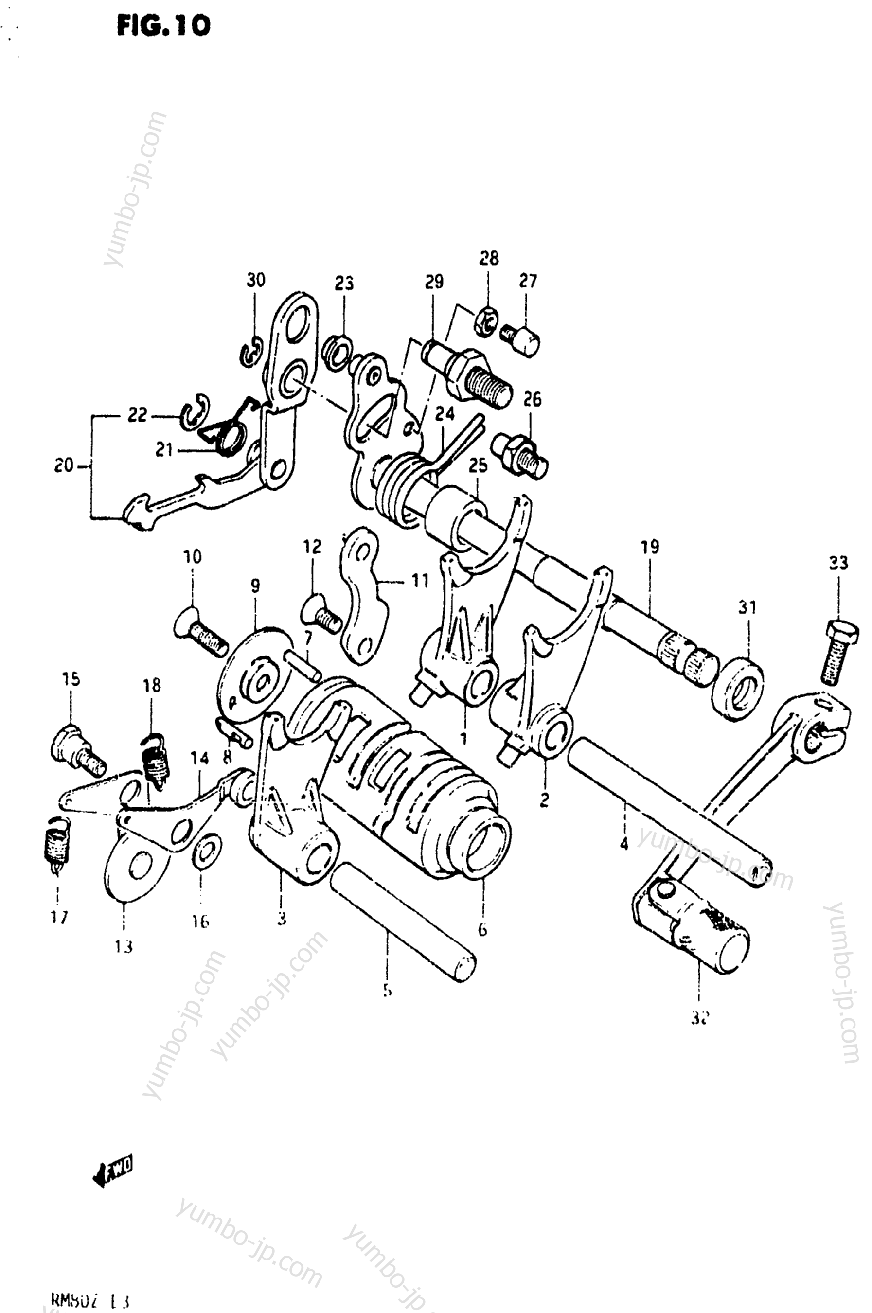 GEAR SHIFTING for motorcycles SUZUKI RM80 1982 year